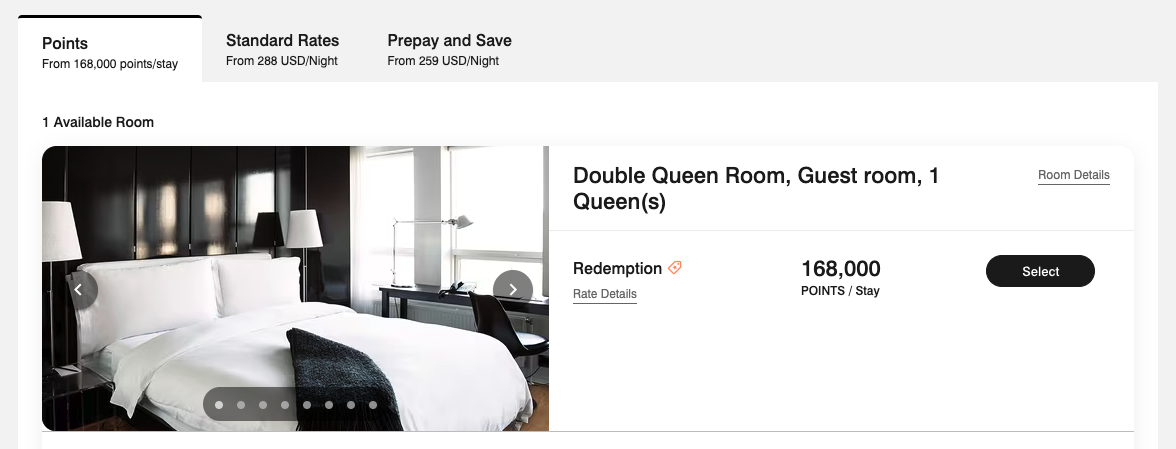 101 Hotel Reykjavik points pricing