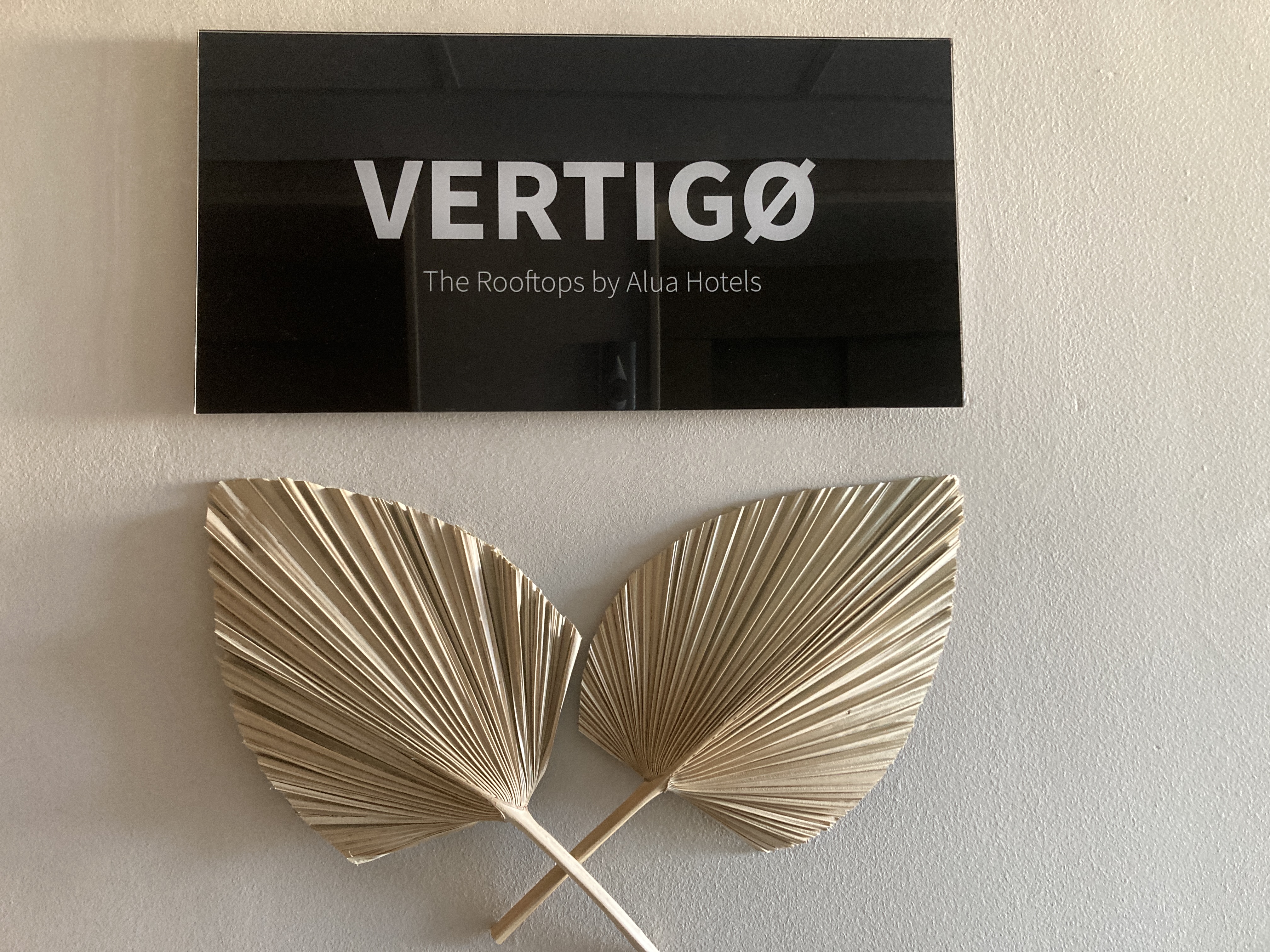AluaSoul Costa Malaga Vertigo rooftop bar sign