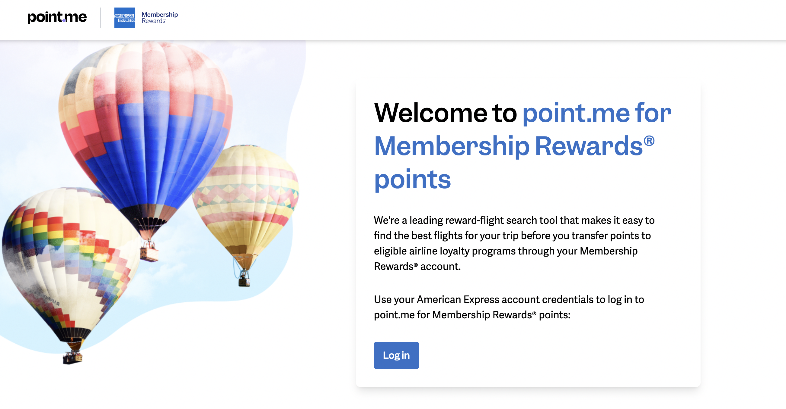 Amex.Point .Me Screenshot Landing Page