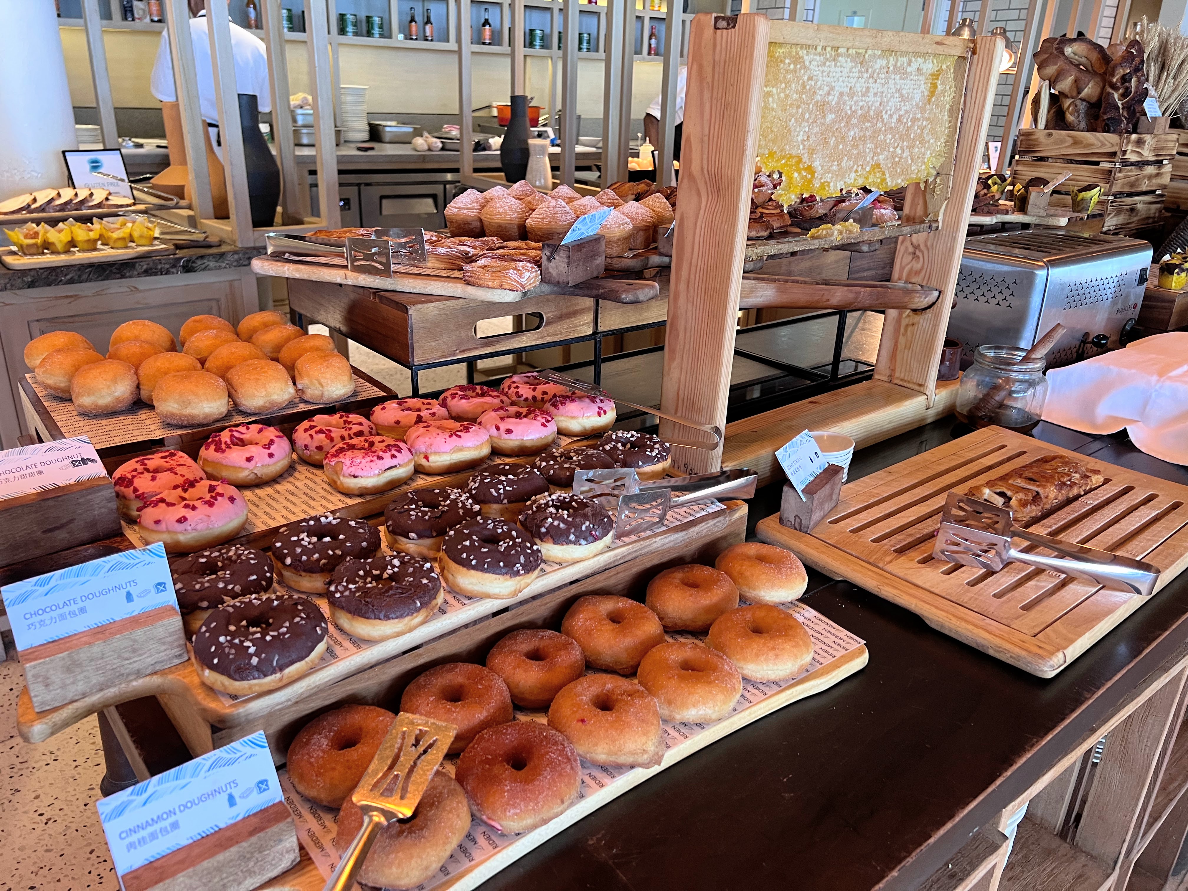 Breakfast buffet pastries at Turquoise
