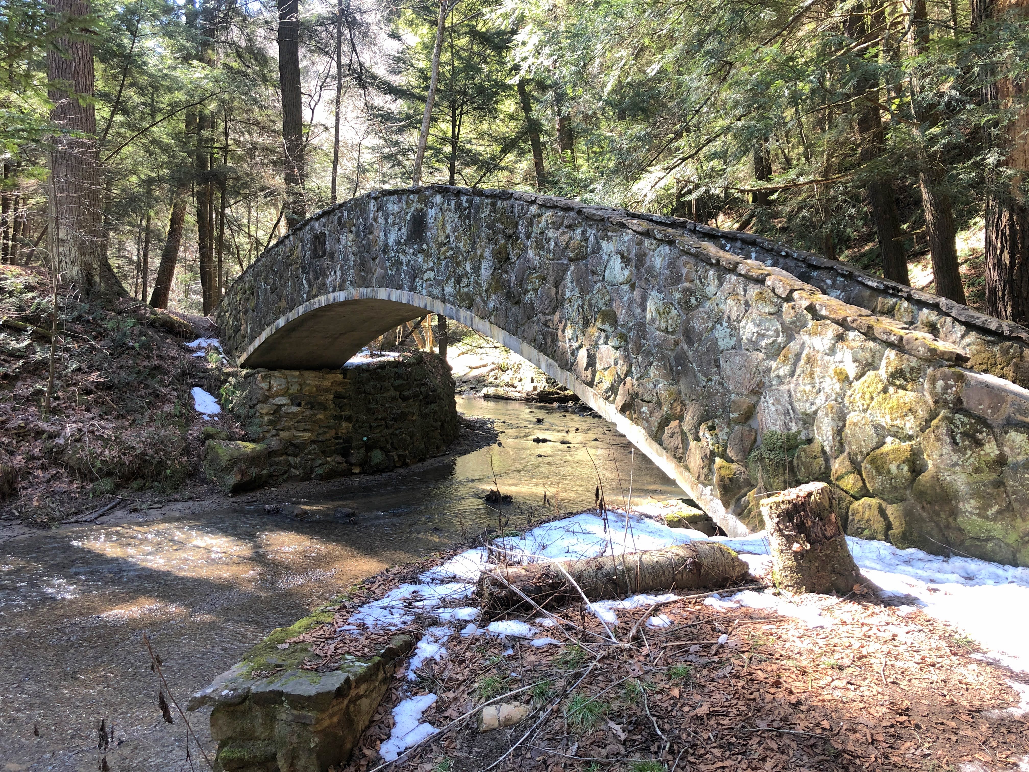 Bridge in winter at Hocking Hills State Park Bridge in winter at Hocking Hills State Park