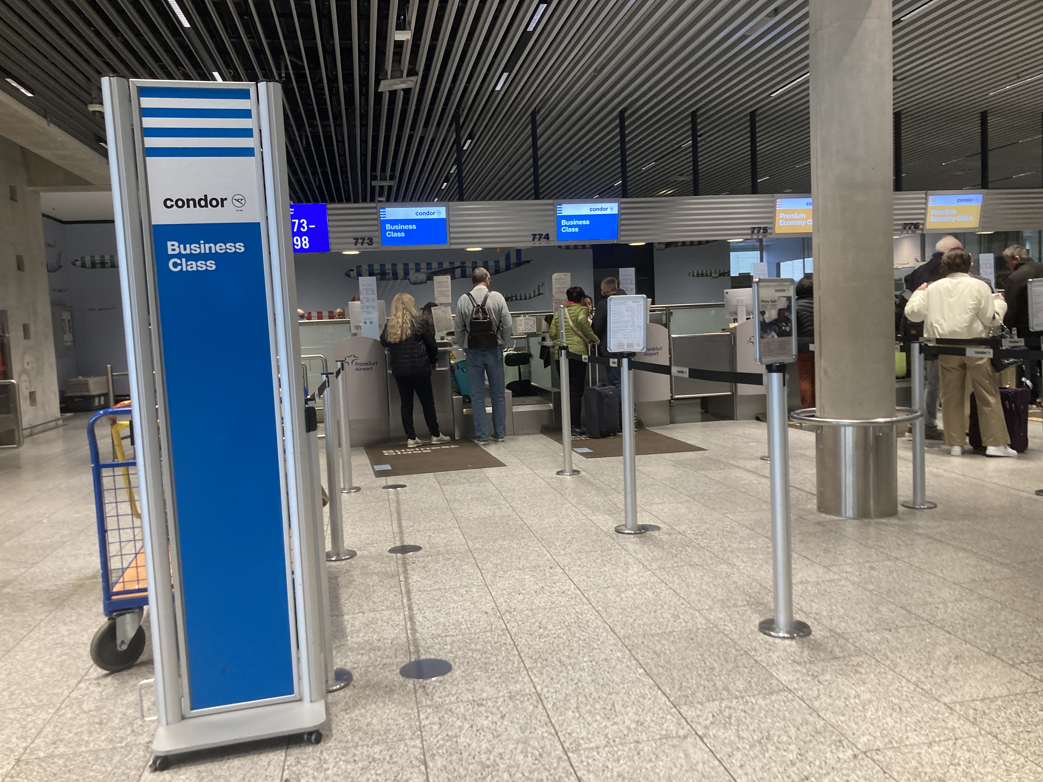 Condor A330 900neo business class check in counters Condor A330 900neo business class check in counters