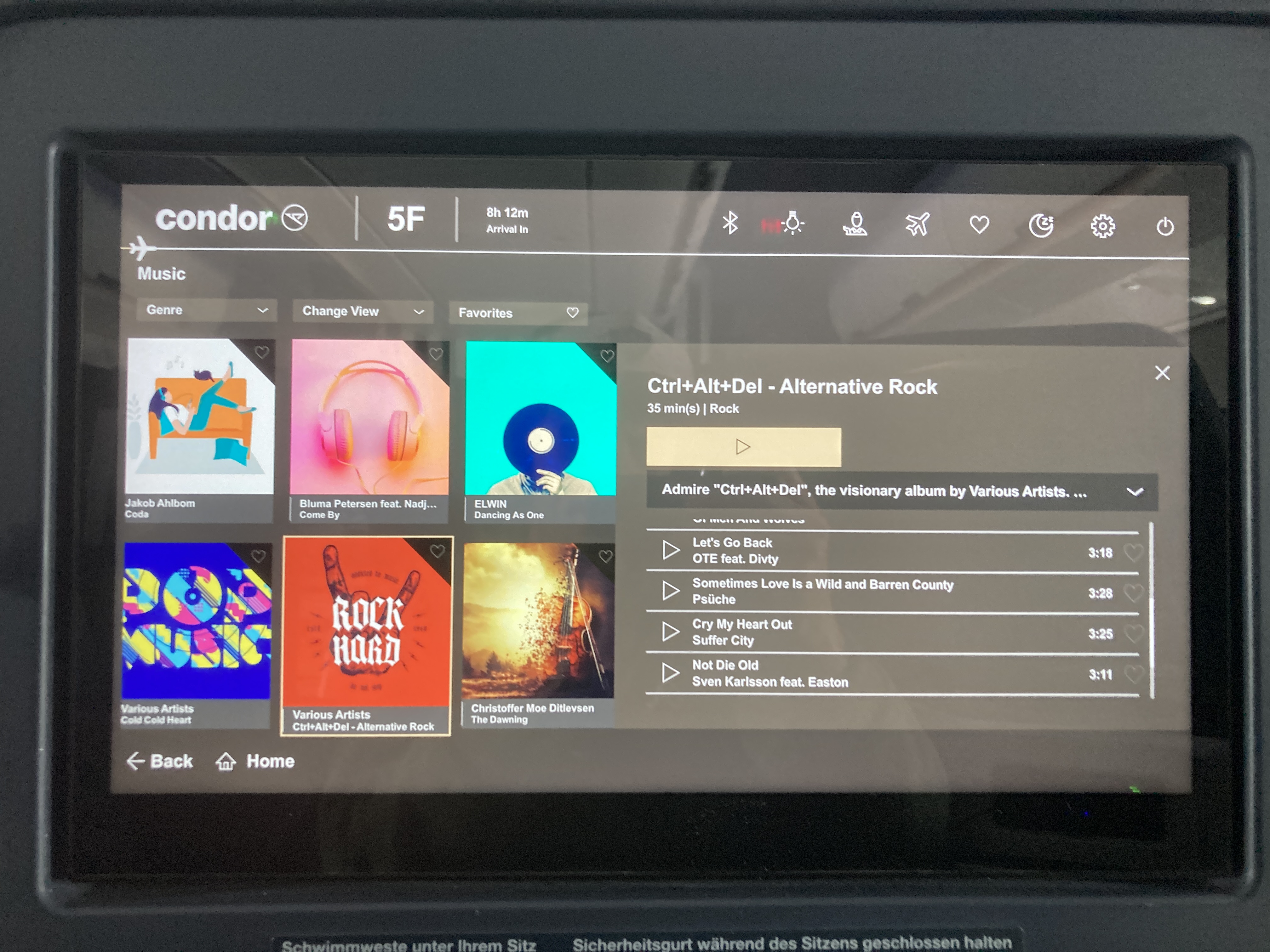 Condor A330 900neo business class entertainment system music limitations Condor A330 900neo business class entertainment system music limitations