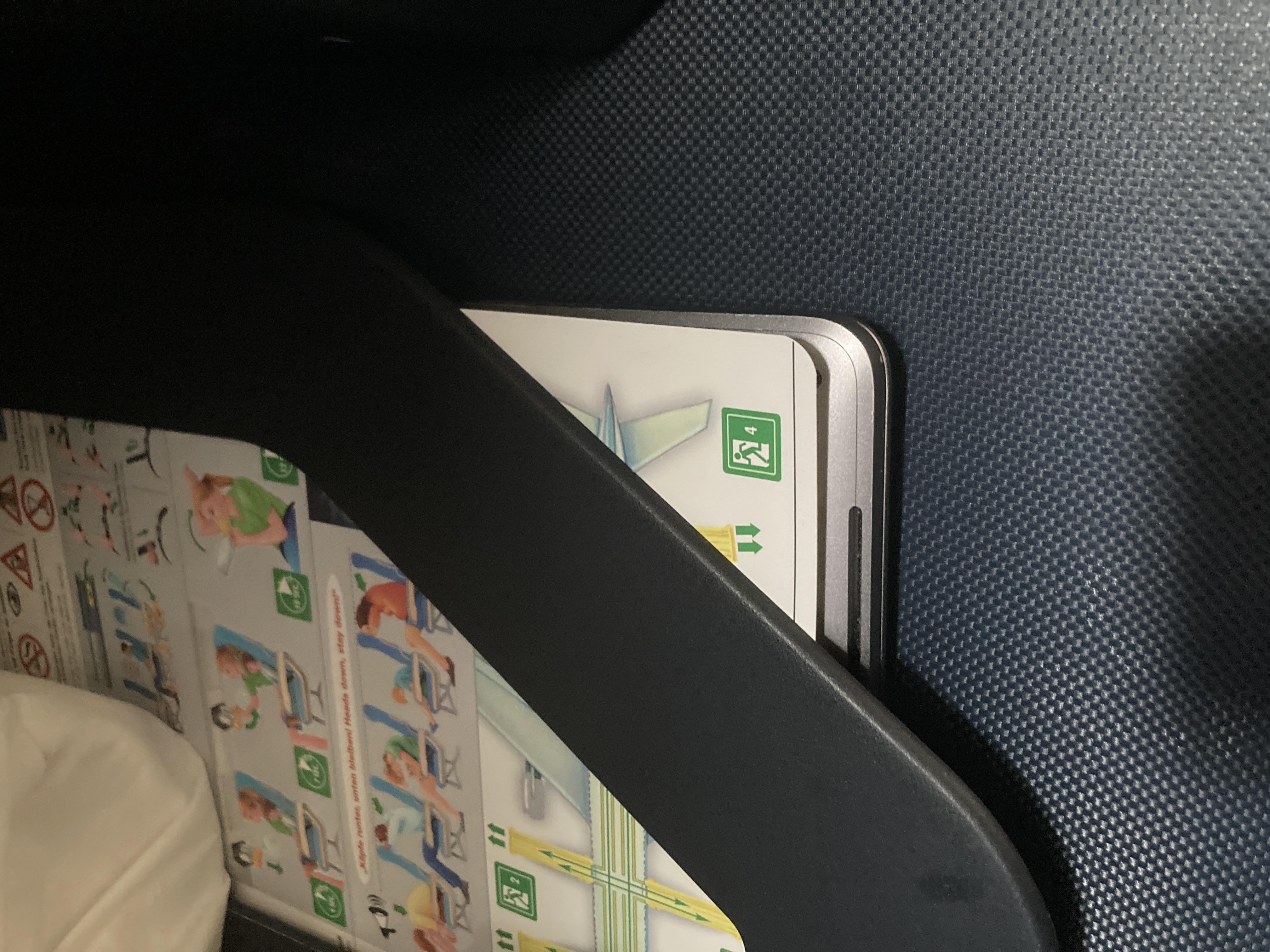 Condor A330 900neo business class laptop with safety info Condor A330 900neo business class laptop with safety info