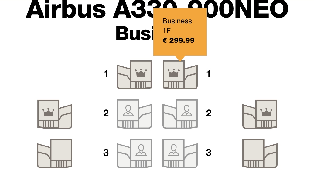 Condor A330 900neo business class prime seat cost Condor A330 900neo business class prime seat cost