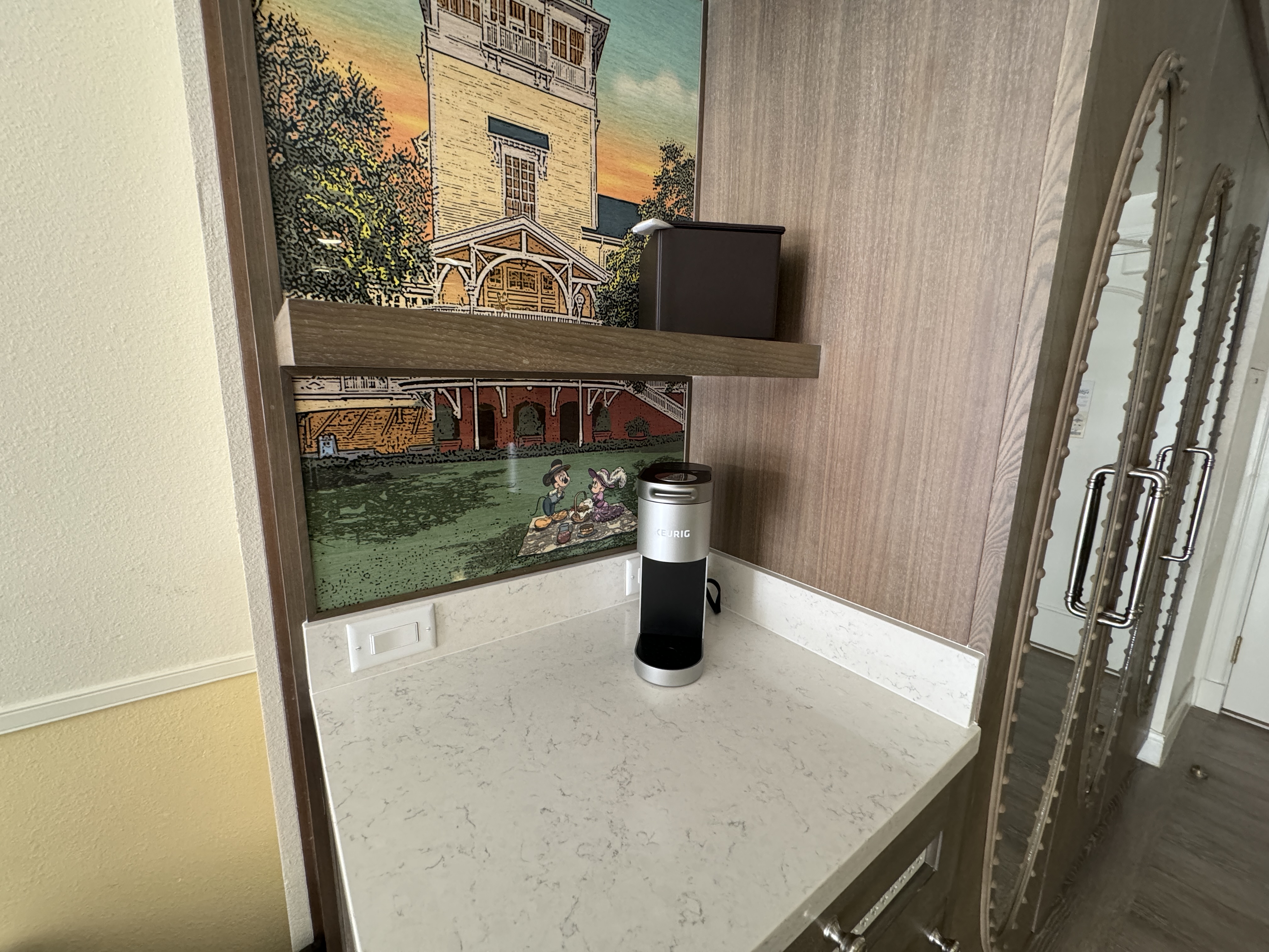 Disneys BoardWalk Inn Counter with Keurig Disneys BoardWalk Inn Counter with Keurig