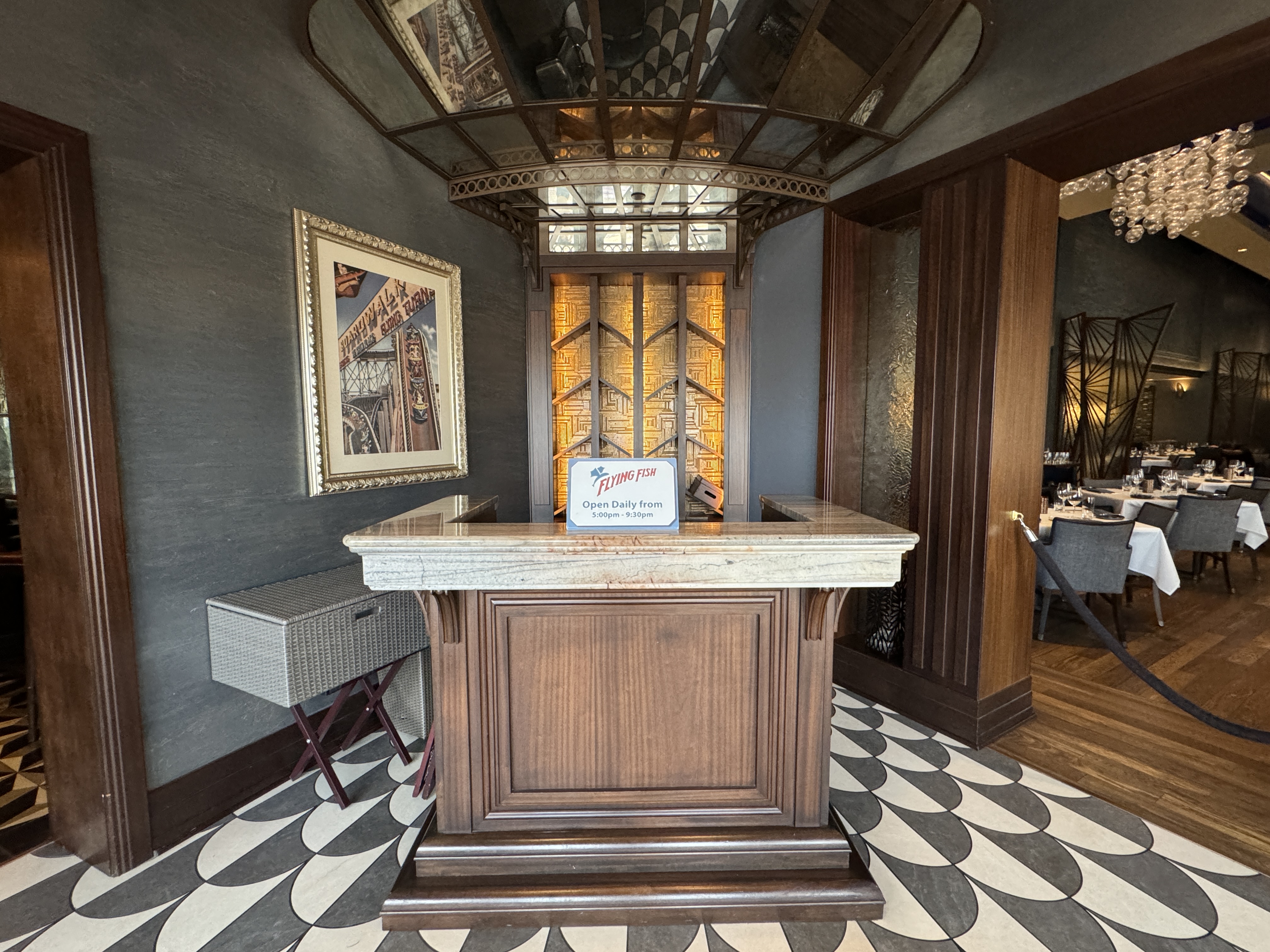 Disneys BoardWalk Inn Flying Fish Check in Desk Disneys BoardWalk Inn Flying Fish Check in Desk