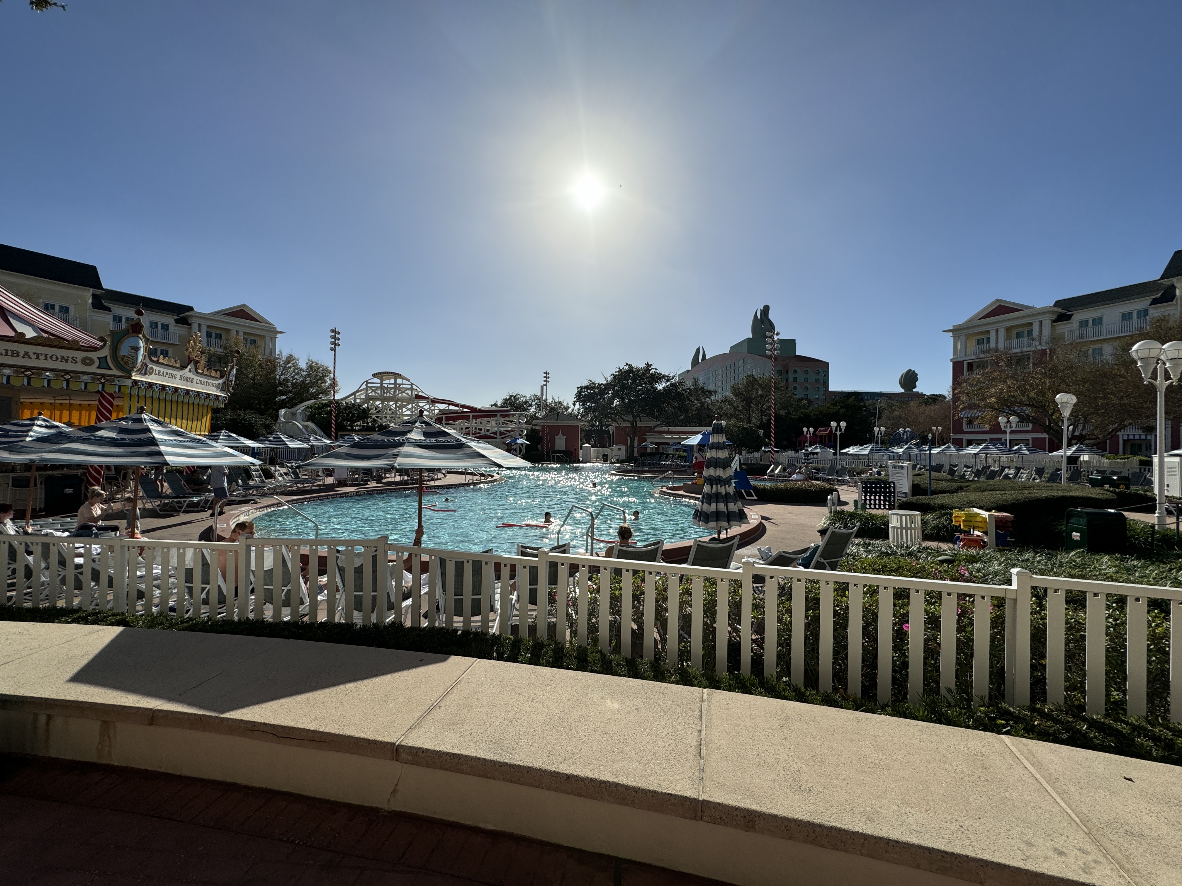 Disneys BoardWalk Inn Luna Park Pool Exterior Shot Disneys BoardWalk Inn Luna Park Pool Exterior Shot