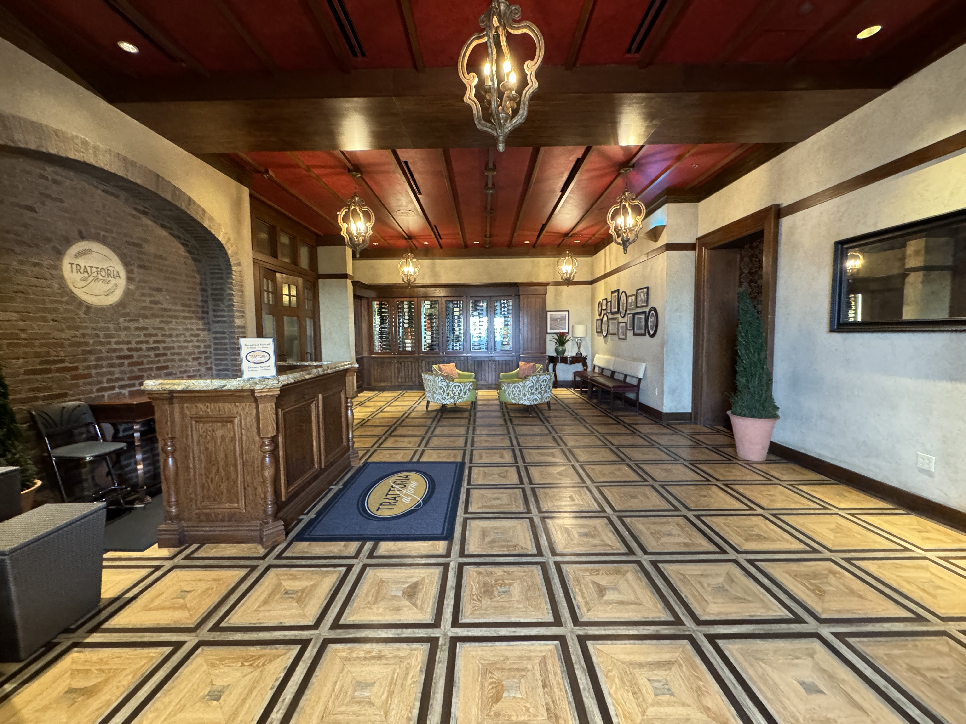 Disneys BoardWalk Inn Trattoria al Forno Check in Area Disneys BoardWalk Inn Trattoria al Forno Check in Area