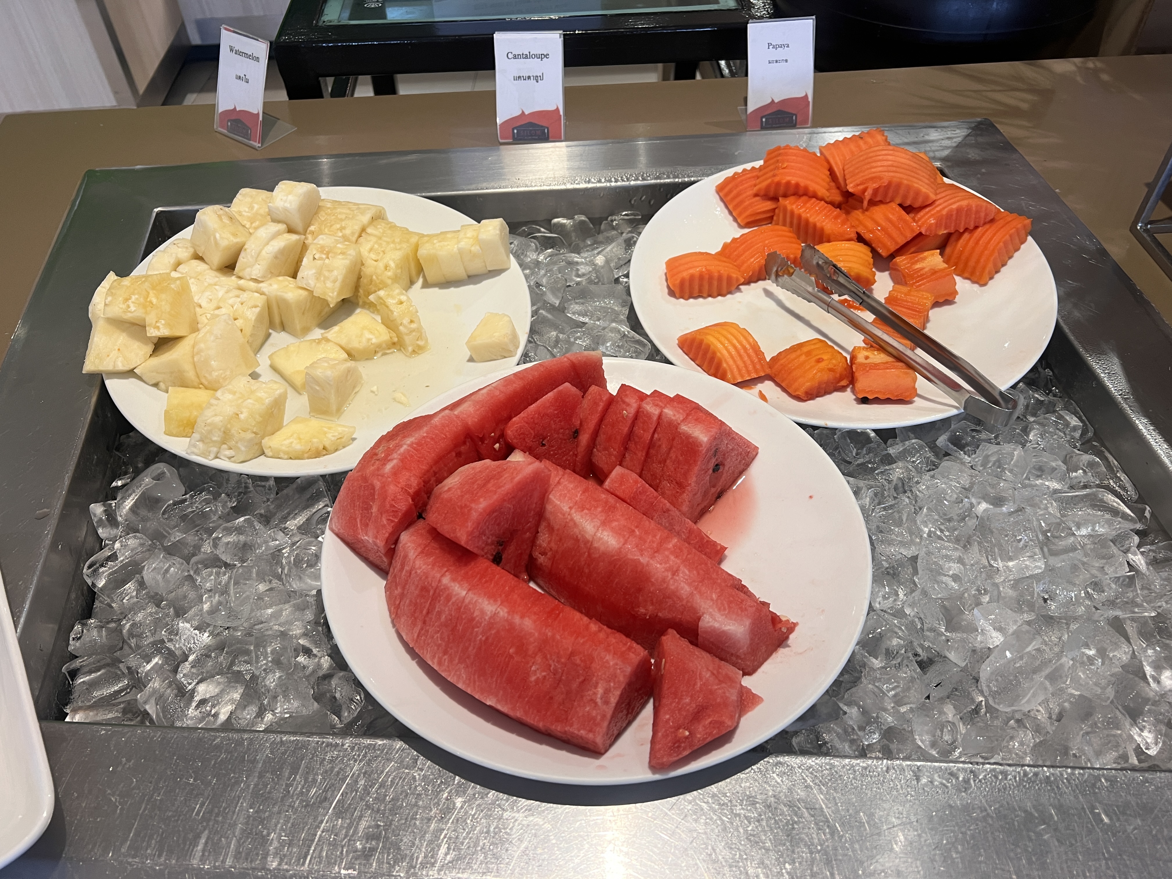 Hilton Garden Inn Bangkok Silom breakfast fruits