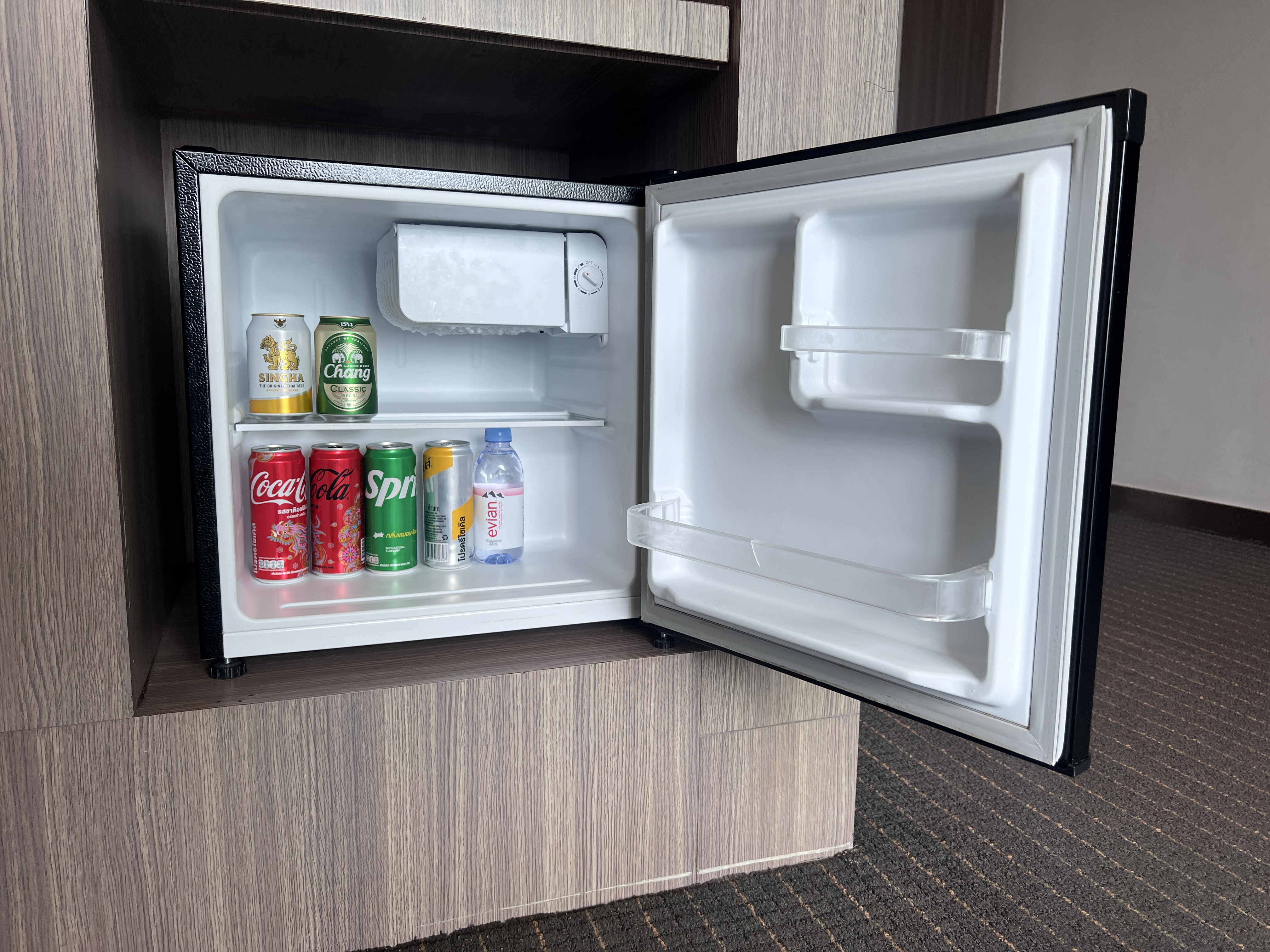 Hilton Garden Inn Bangkok Silom room minibar beverages