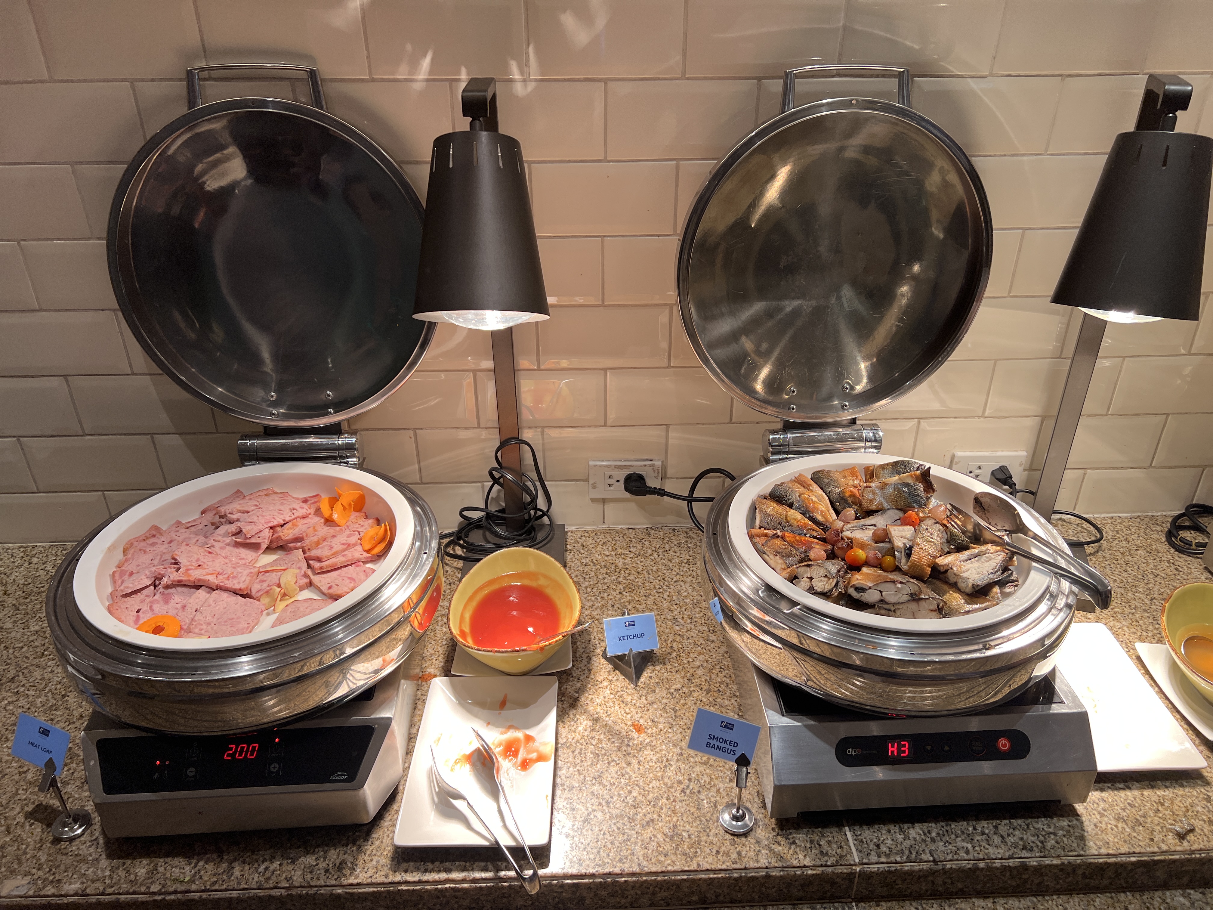 Holiday Inn Express Manila Newport City meat loaf and fish
