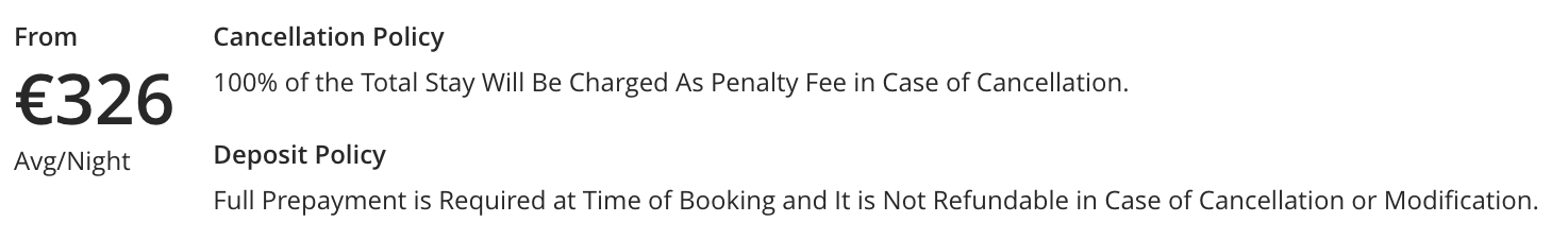 Hotel Ranga cash cost