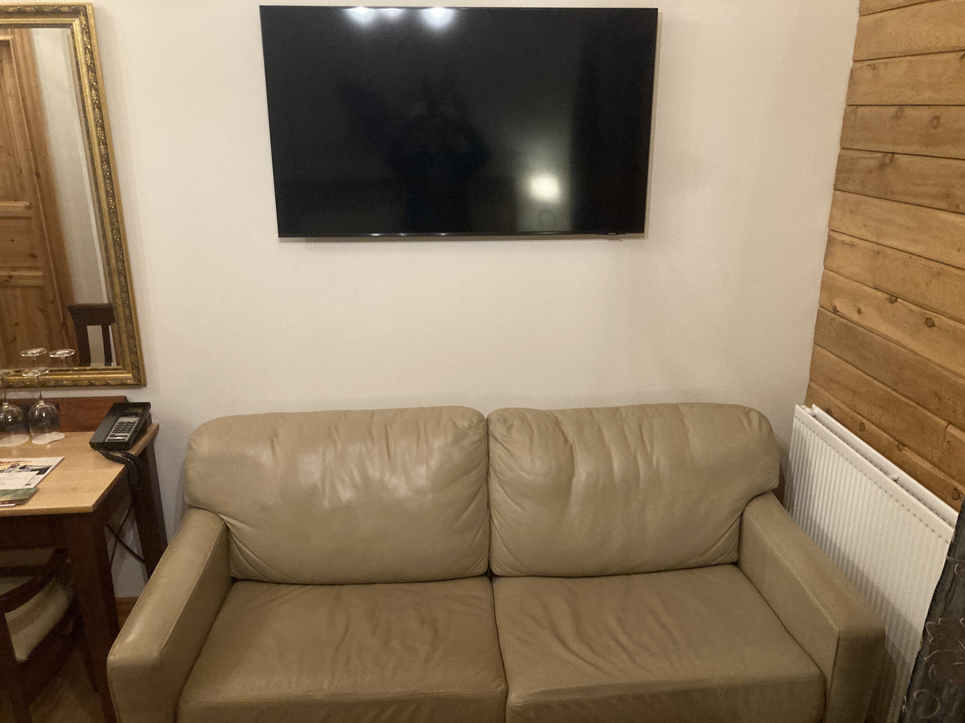 Hotel Ranga deluxe room sofa and TV