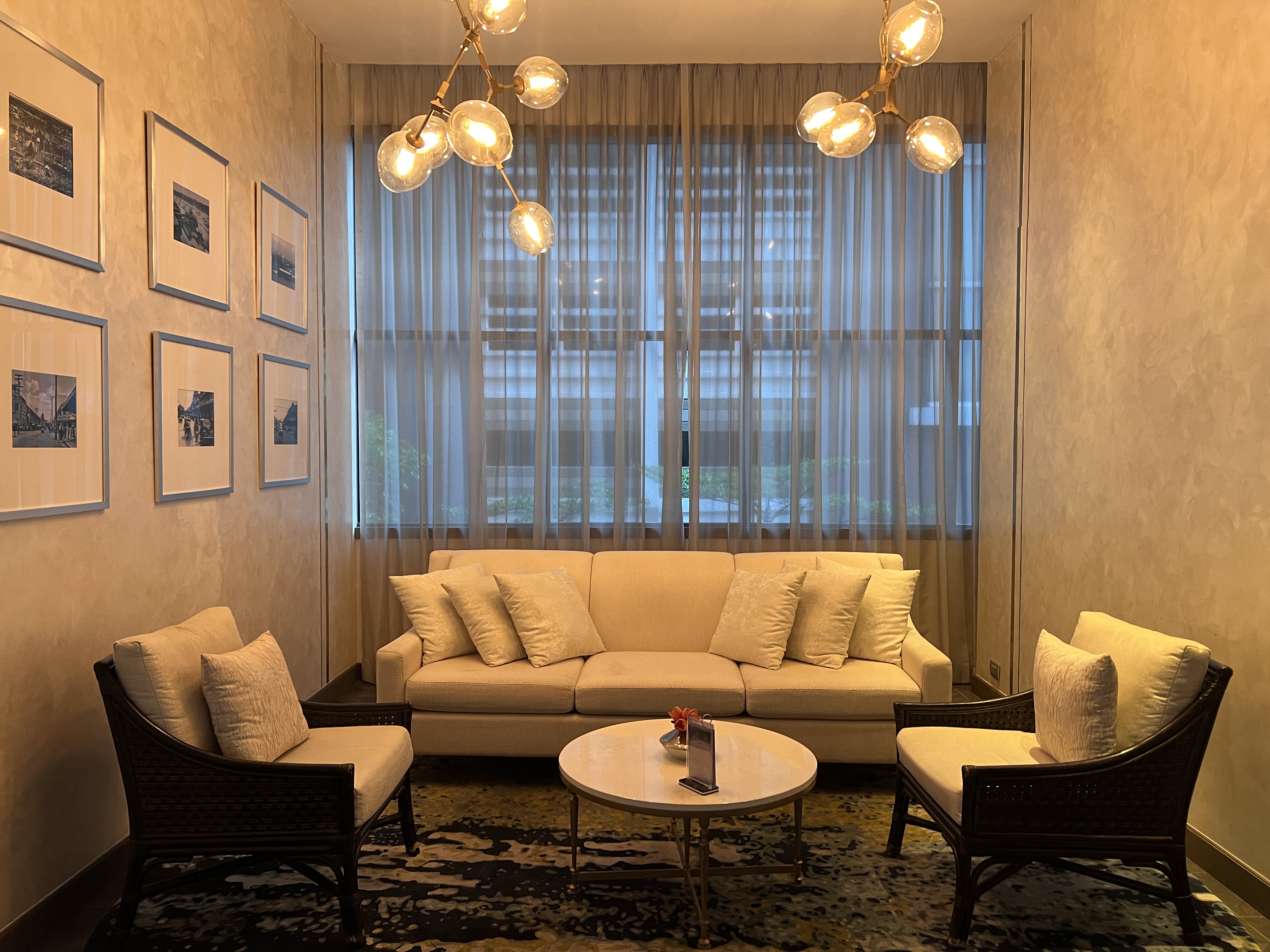 Hyatt Place Bangkok Sukhumvit lobby seating area near check in desk