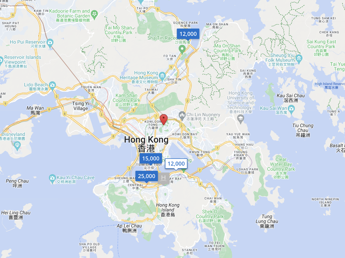 Hyatt Properties in Hong Kong