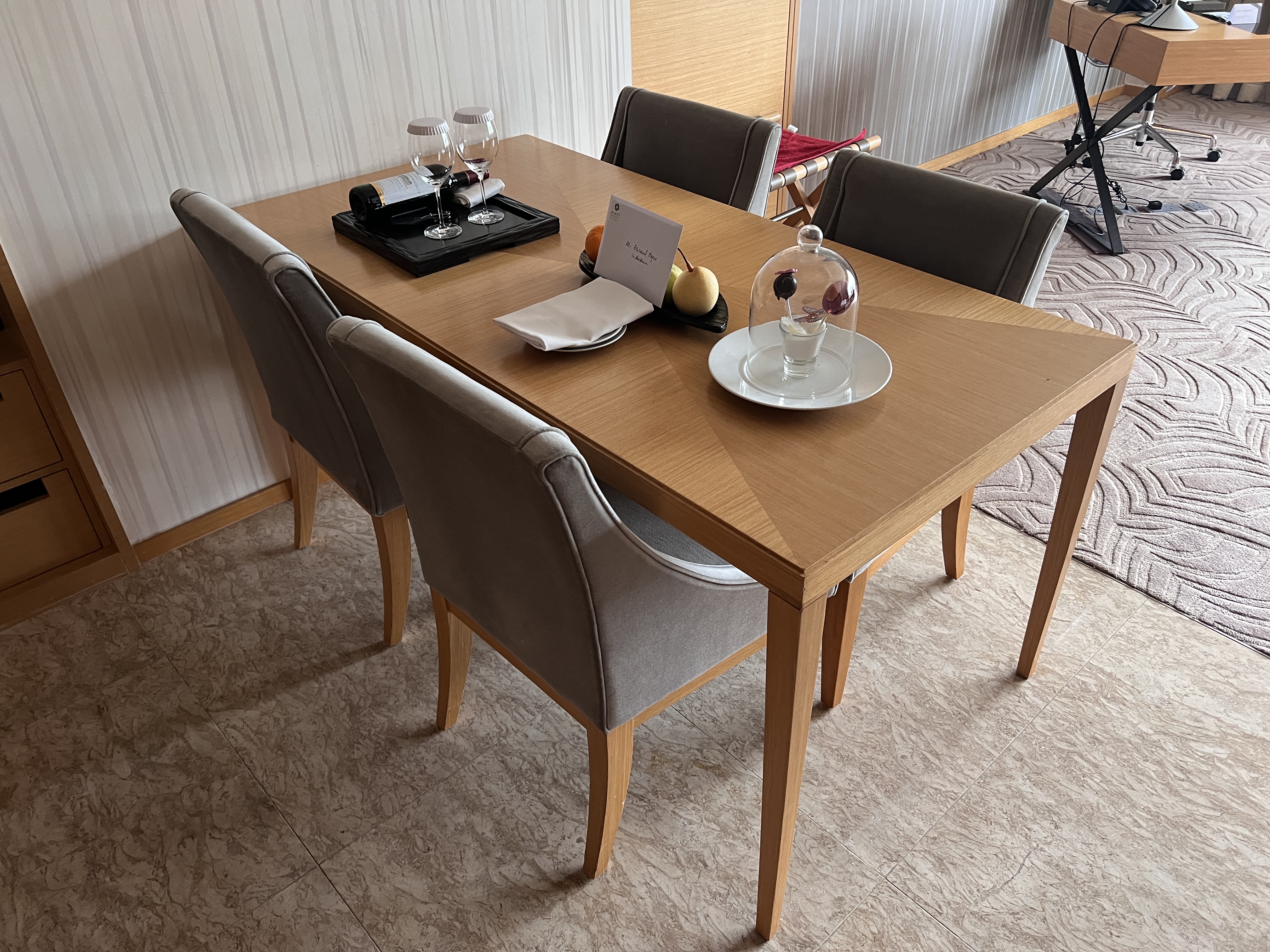 Hyatt Regency Hong Kong Sha Tin dining table