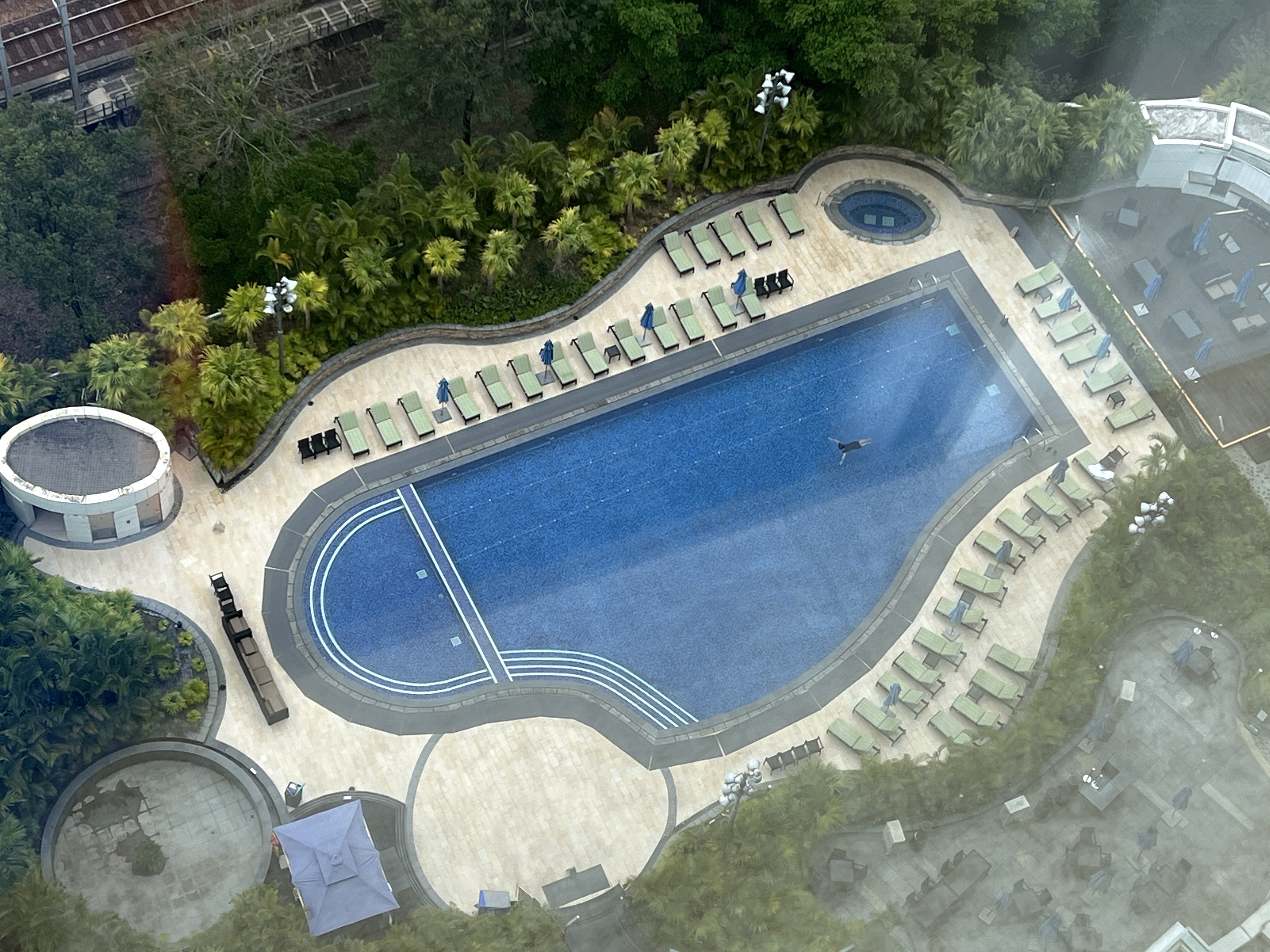 Hyatt Regency Hong Kong Sha Tin pool view from the room