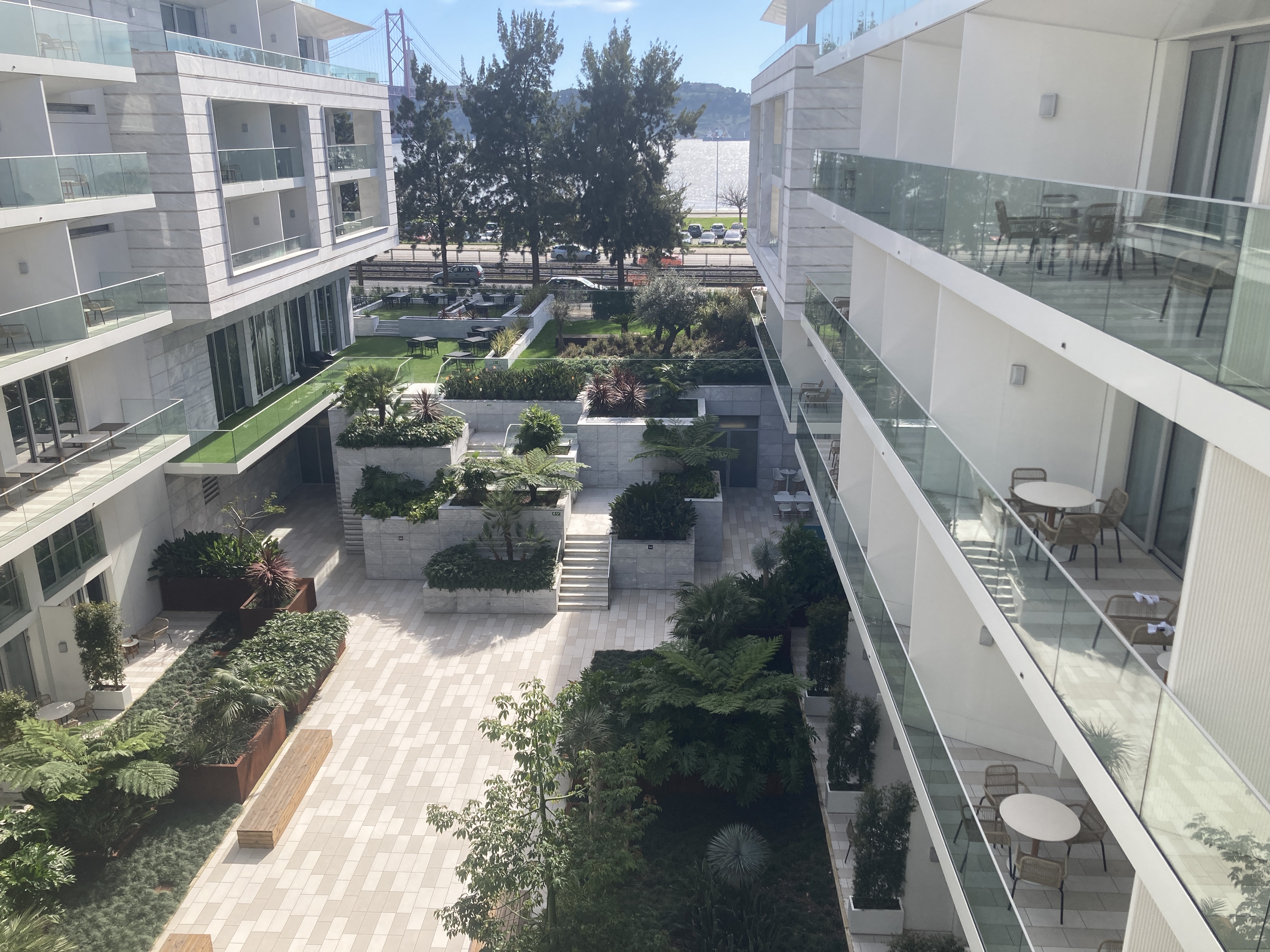 Hyatt Regency Lisbon balcony view Hyatt Regency Lisbon balcony view