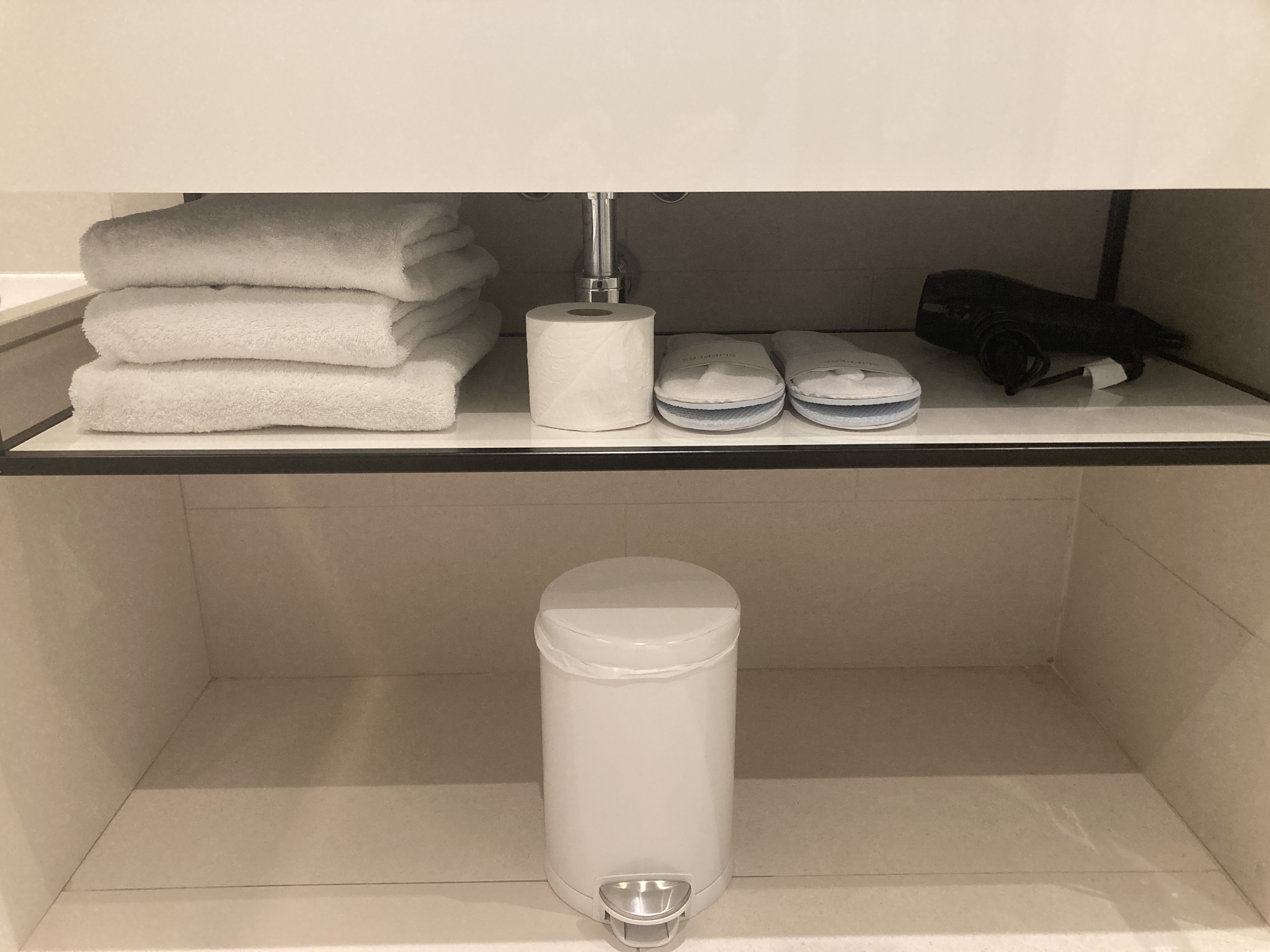 Hyatt Regency Lisbon bathroom shelf under sink Hyatt Regency Lisbon bathroom shelf under sink