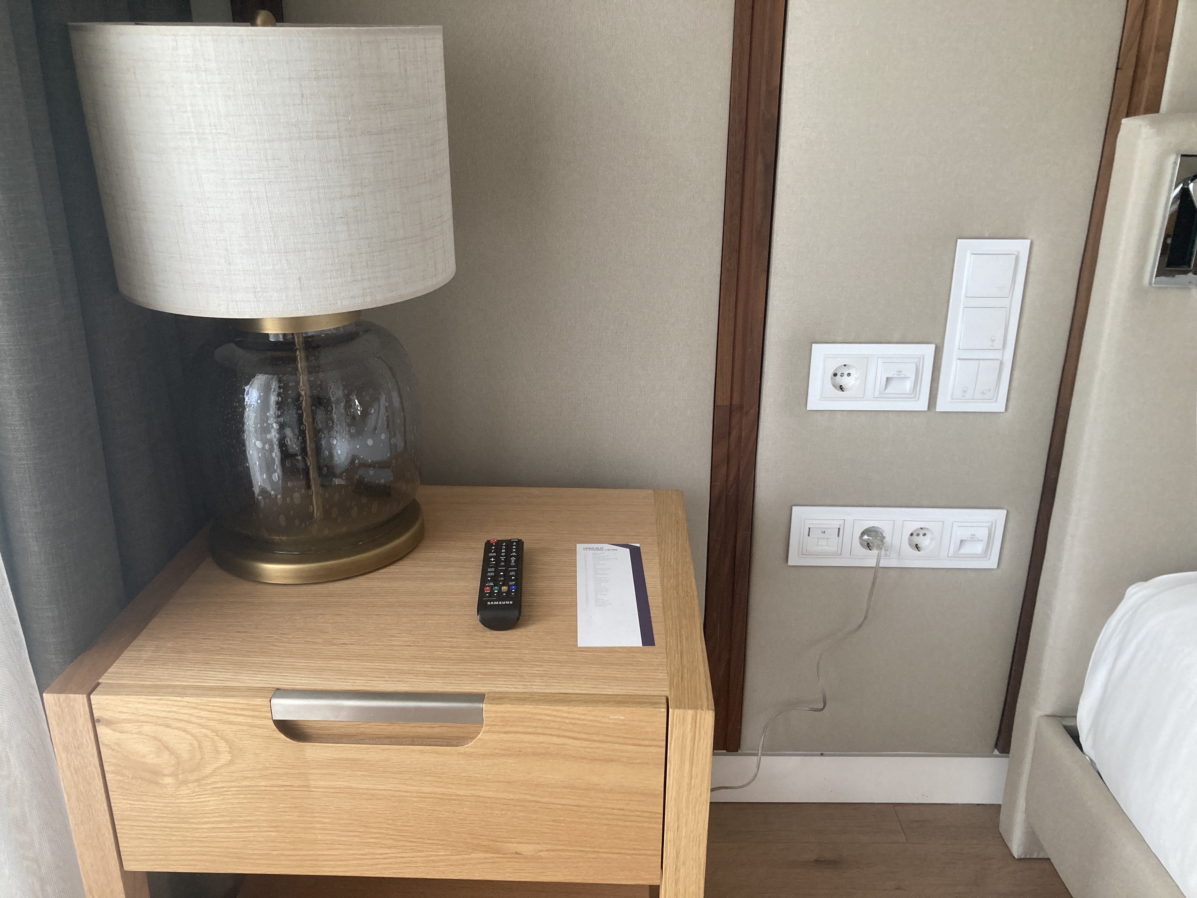Hyatt Regency Lisbon bedroom night stand Hyatt Regency Lisbon bedroom night stand