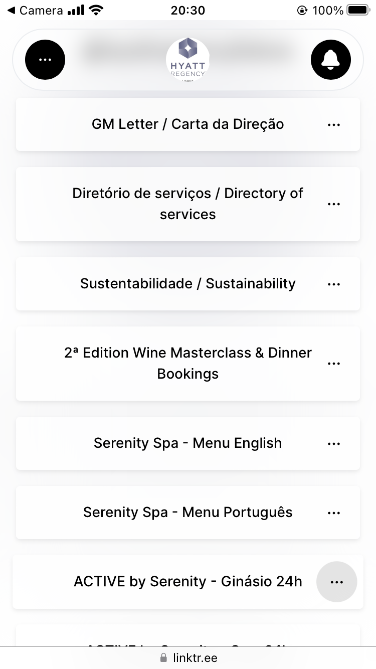 Hyatt Regency Lisbon information in app Hyatt Regency Lisbon information in app