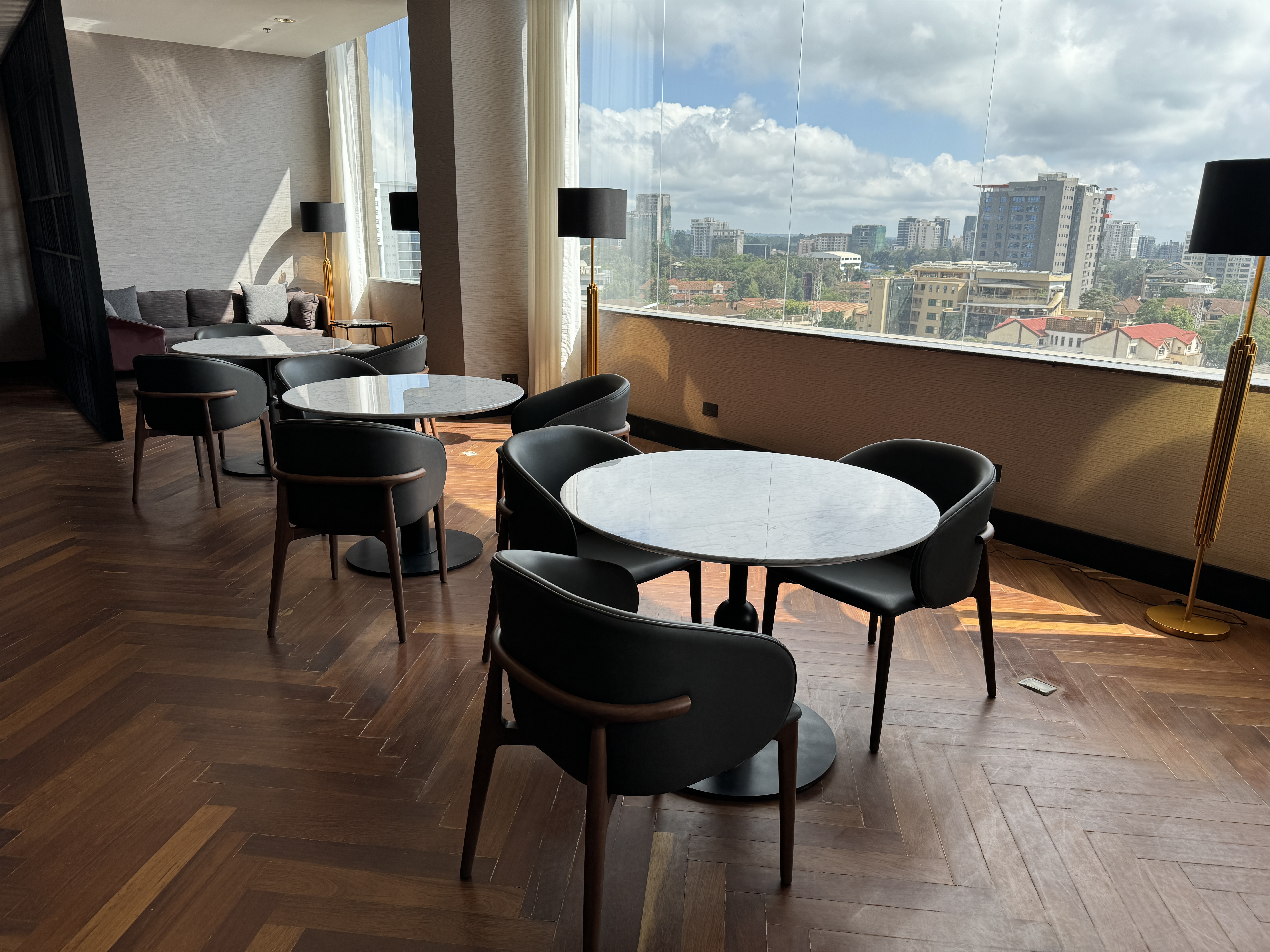 Hyatt Regency Nairobi Regency Club dining tables