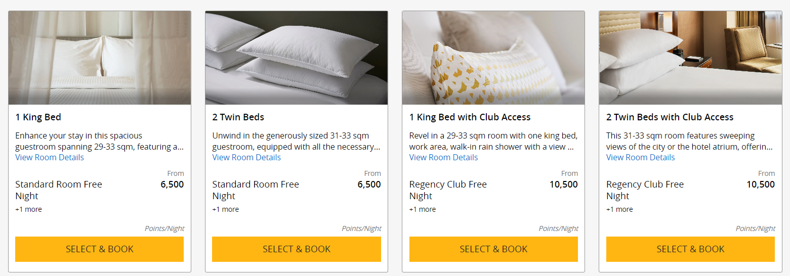 Hyatt Regency Nairobi Westlands points rates