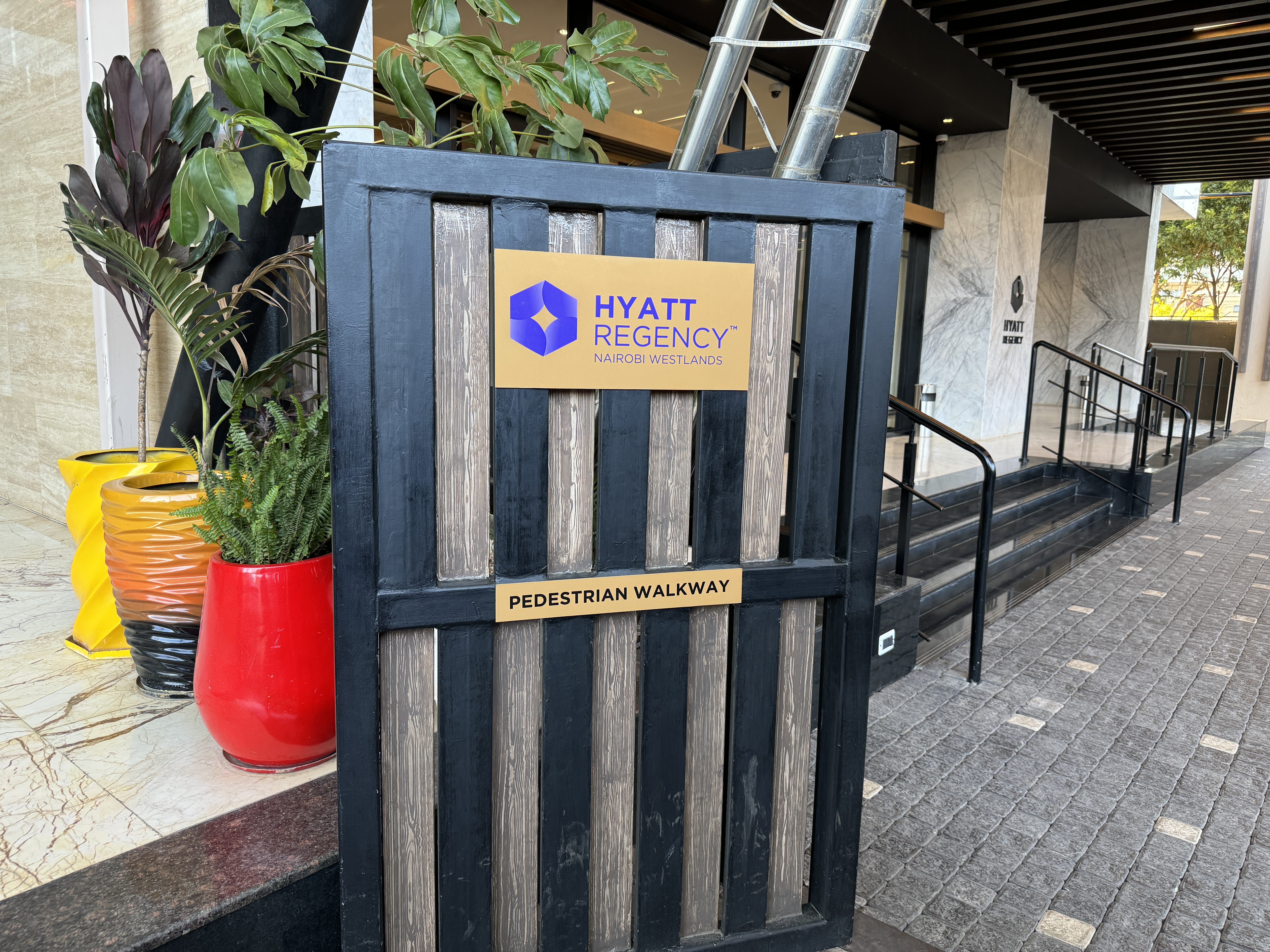 Hyatt Regency Nairobi exterior pedestrian walkway