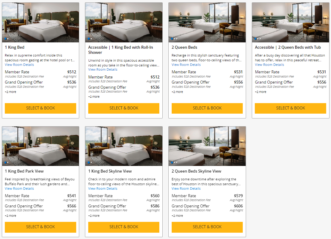 Hyatt Thompson booking cost Hyatt Thompson booking cost