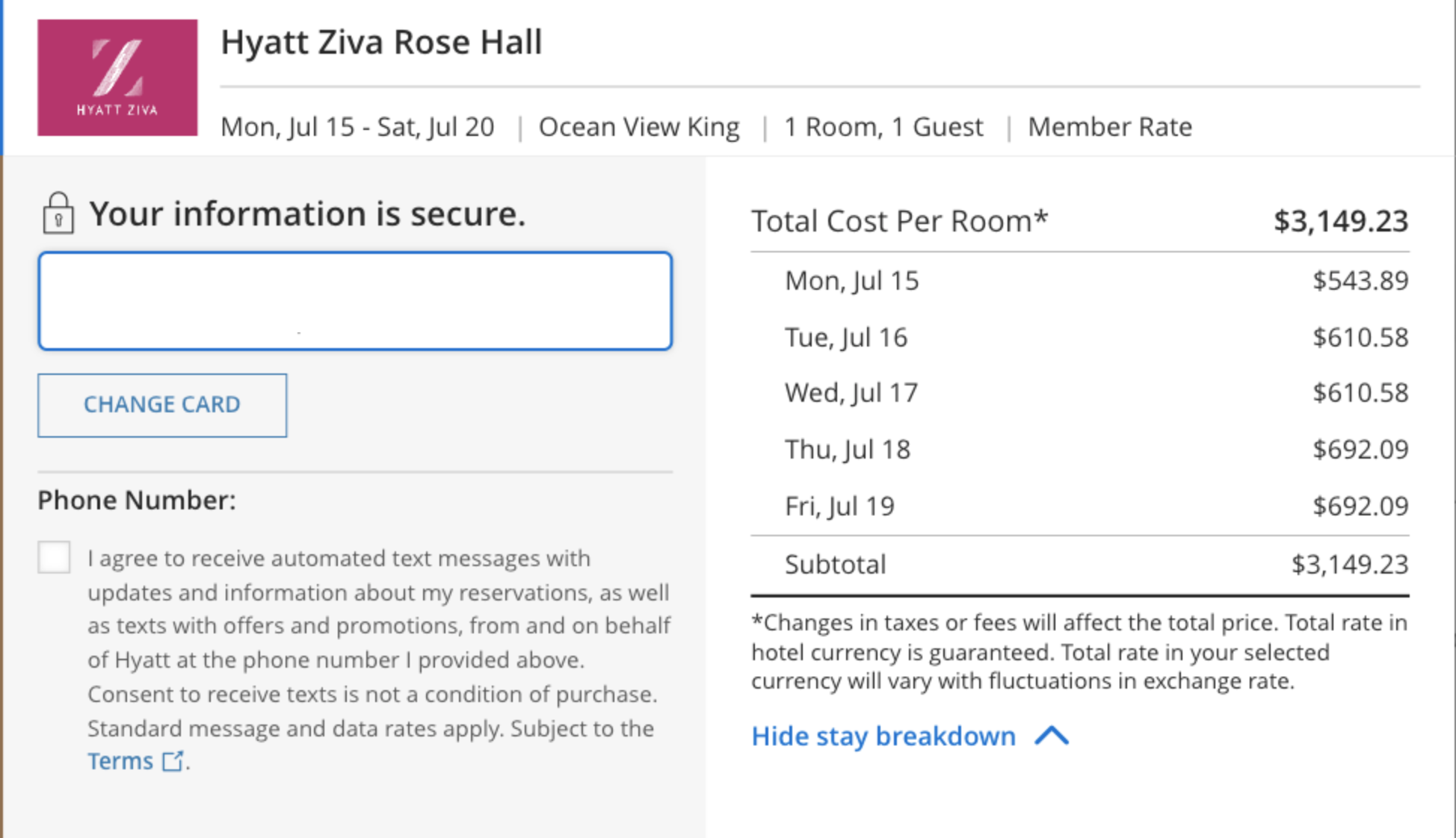 Hyatt Ziva Cash Cost Hyatt Ziva Cash Cost