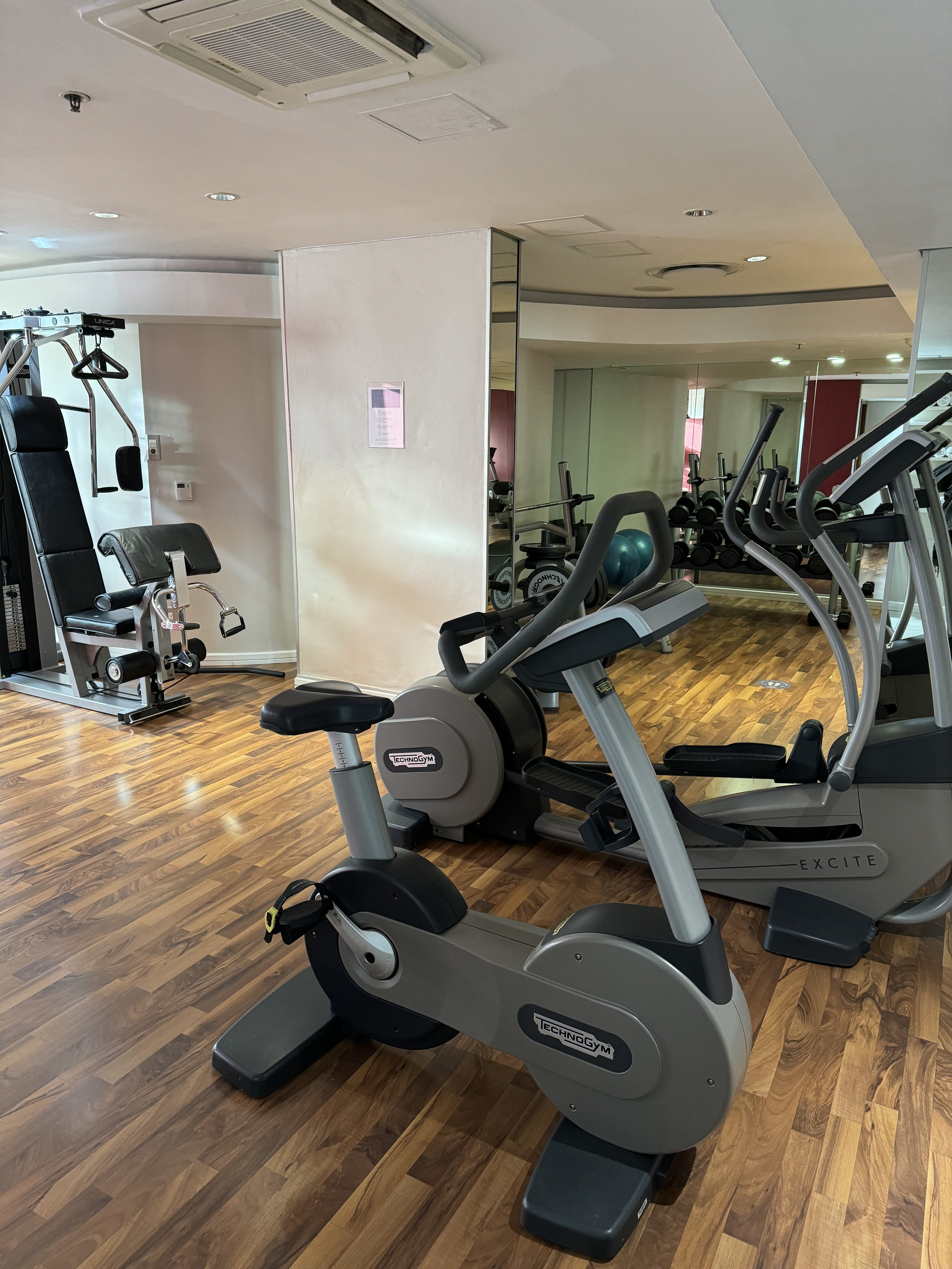 The fitness center at Hyatt Regency Cape Town features several machines and free weights. The fitness center at Hyatt Regency Cape Town features several machines and free weights.