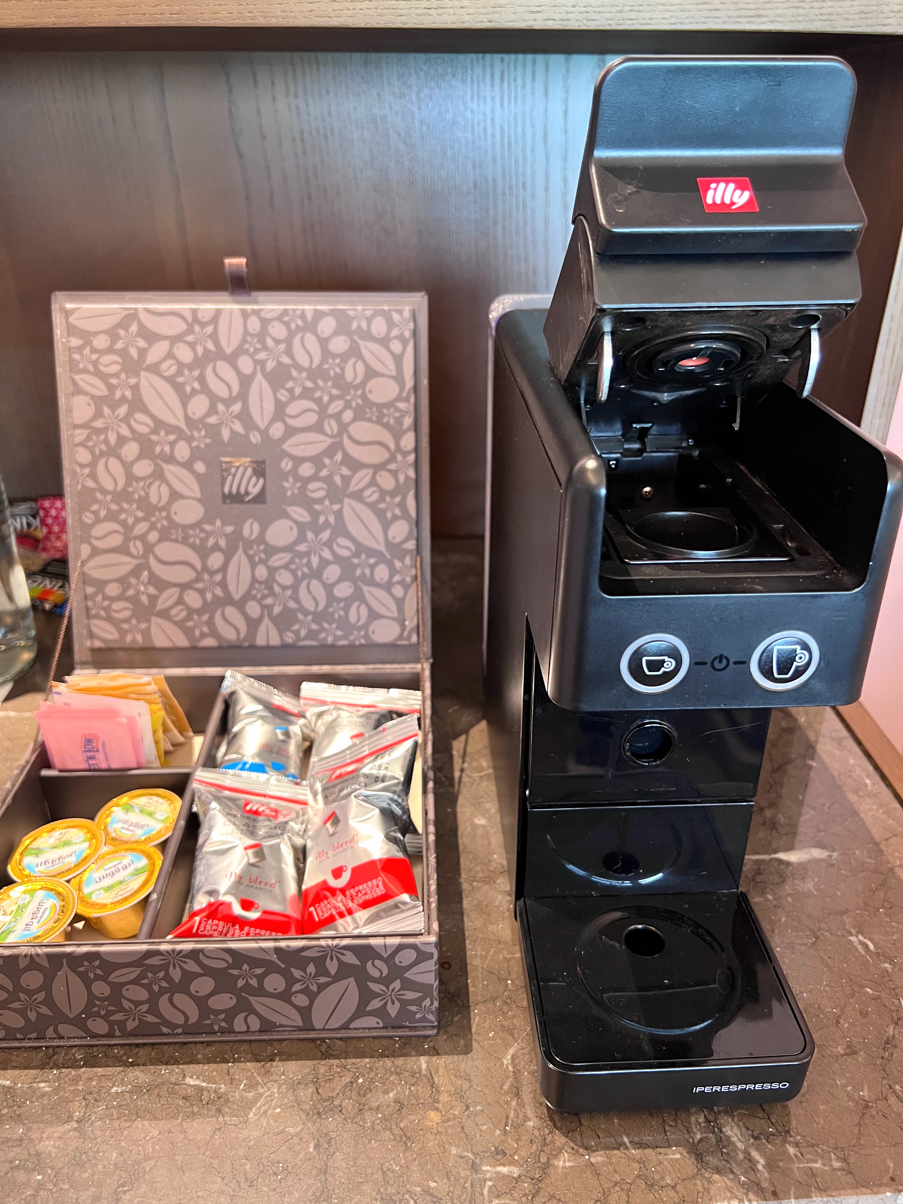 In room coffee at Le Meridien Maldives