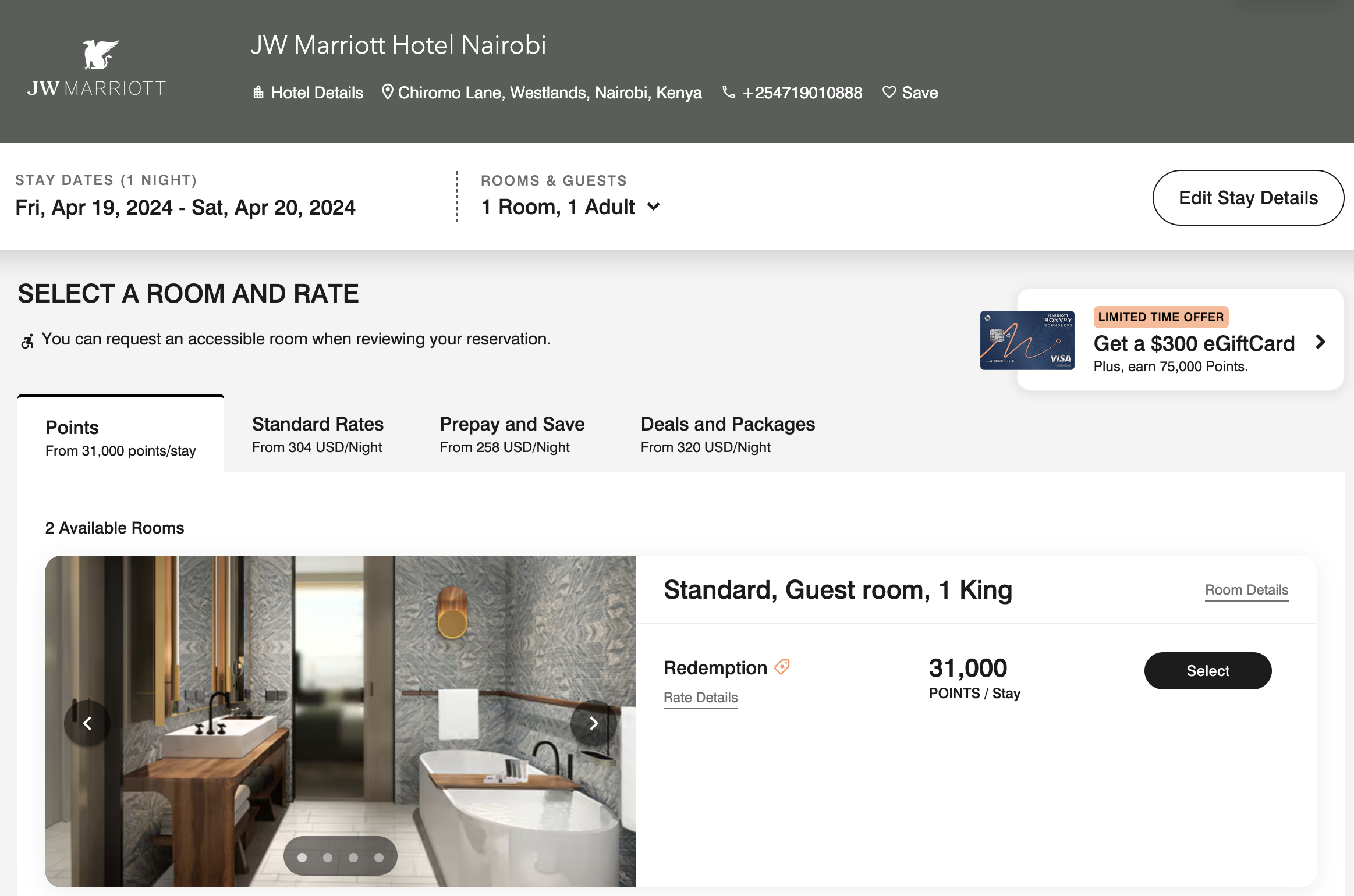 JW Marriott Hotel Nairobi book with points JW Marriott Hotel Nairobi book with points