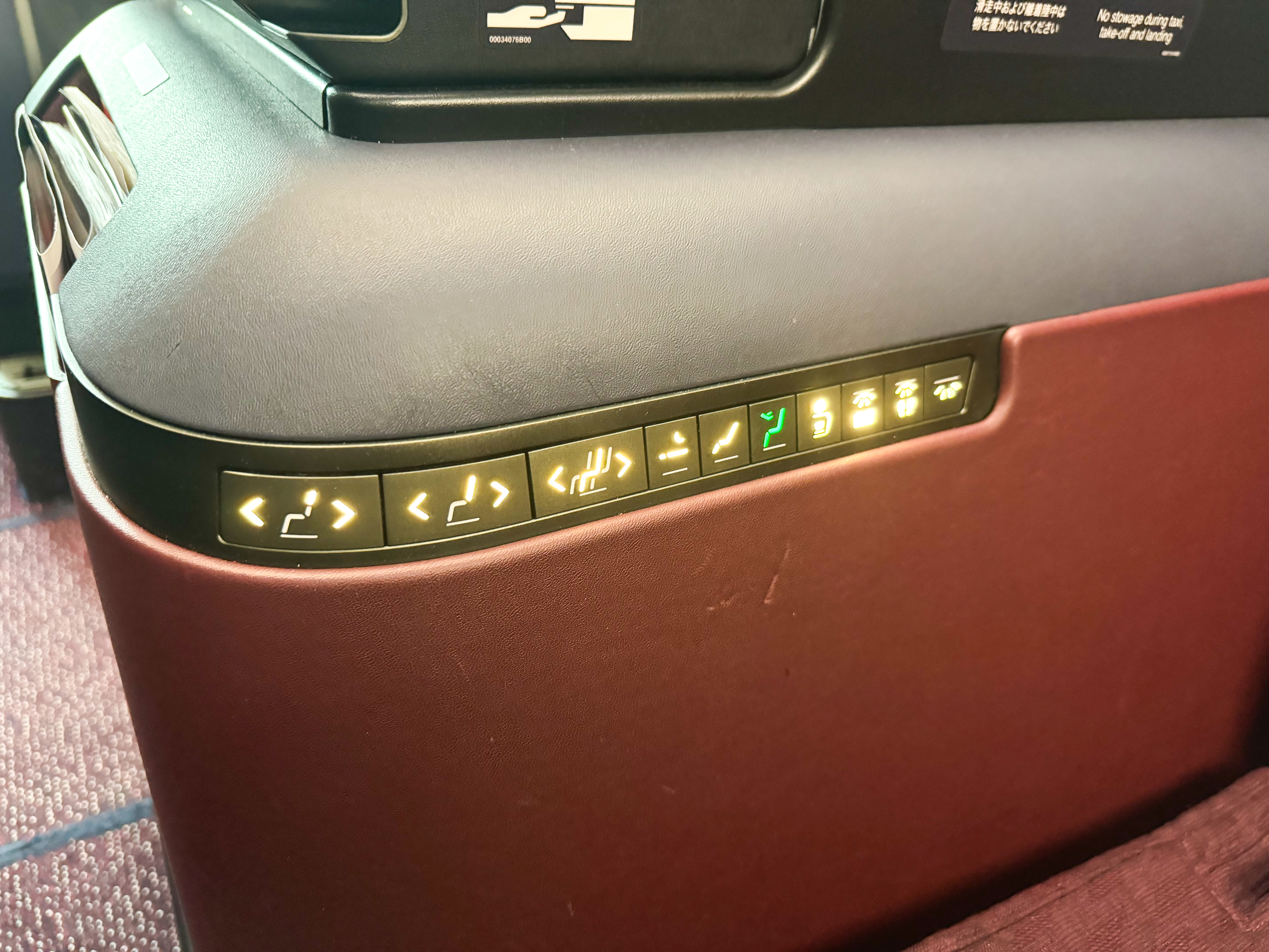 Japan Airlines A350 1000 business controls Japan Airlines A350 1000 business controls