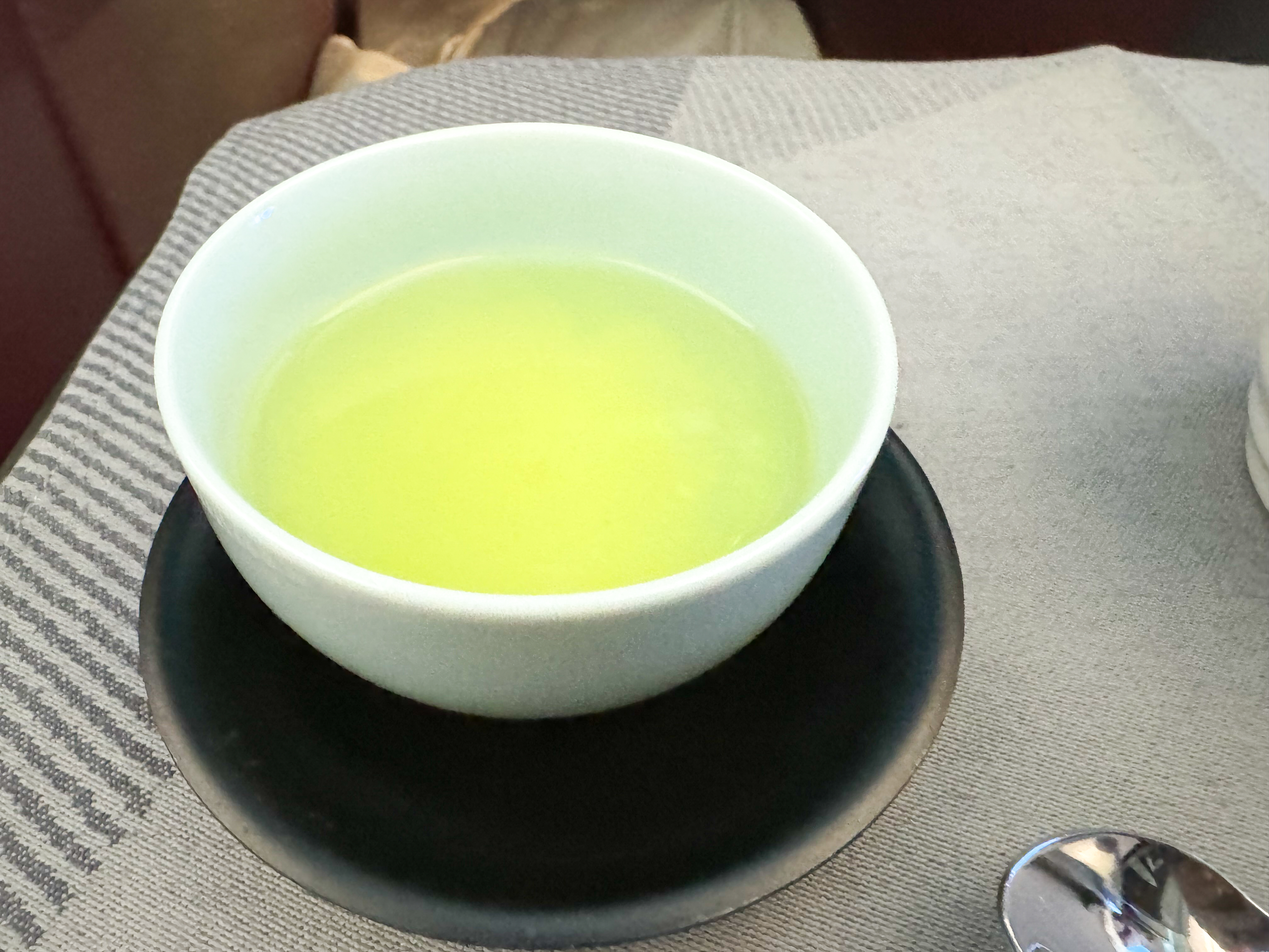 Japan Airlines A350 1000 business green tea Japan Airlines A350 1000 business green tea