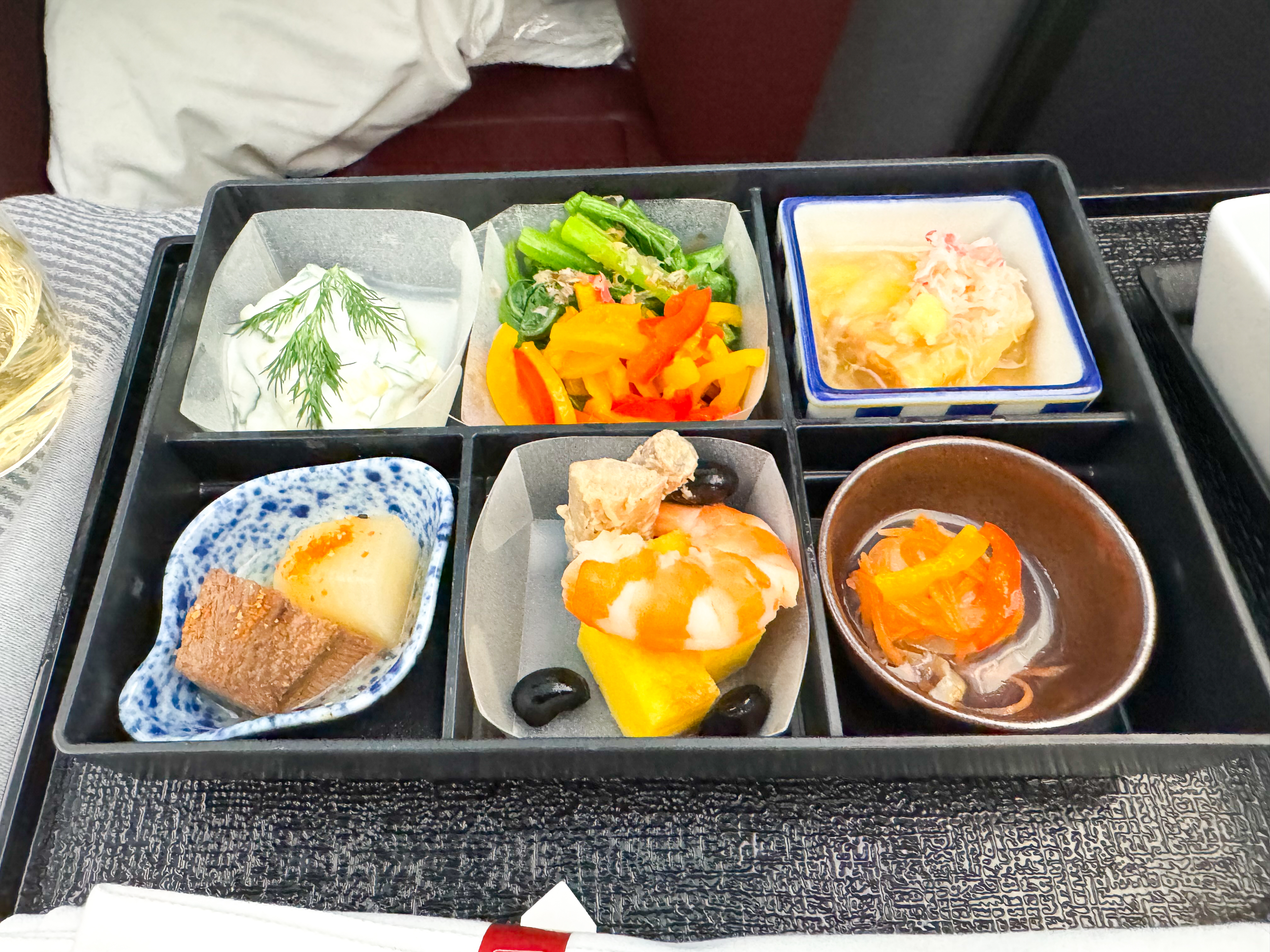 Japan Airlines A350 1000 business japanese meal Japan Airlines A350 1000 business japanese meal