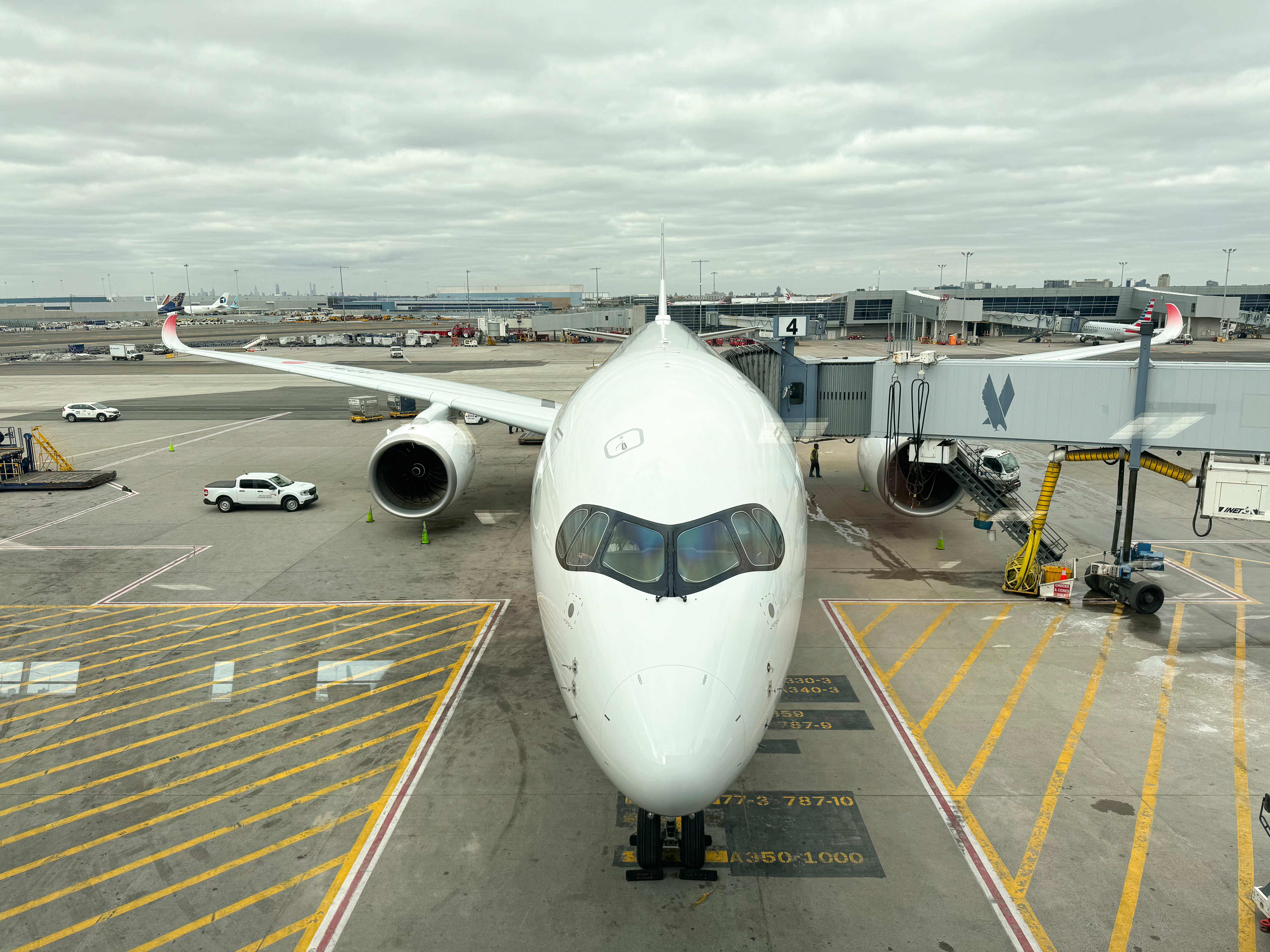 Japan Airlines A350 1000 nose Japan Airlines A350 1000 nose