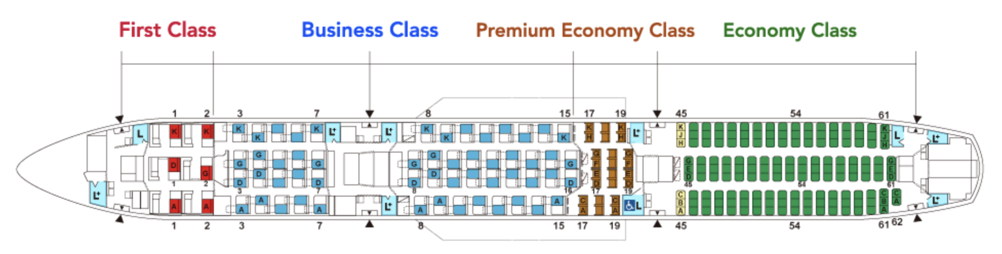 Japan Airlines A350 1000 seatmap Japan Airlines A350 1000 seatmap