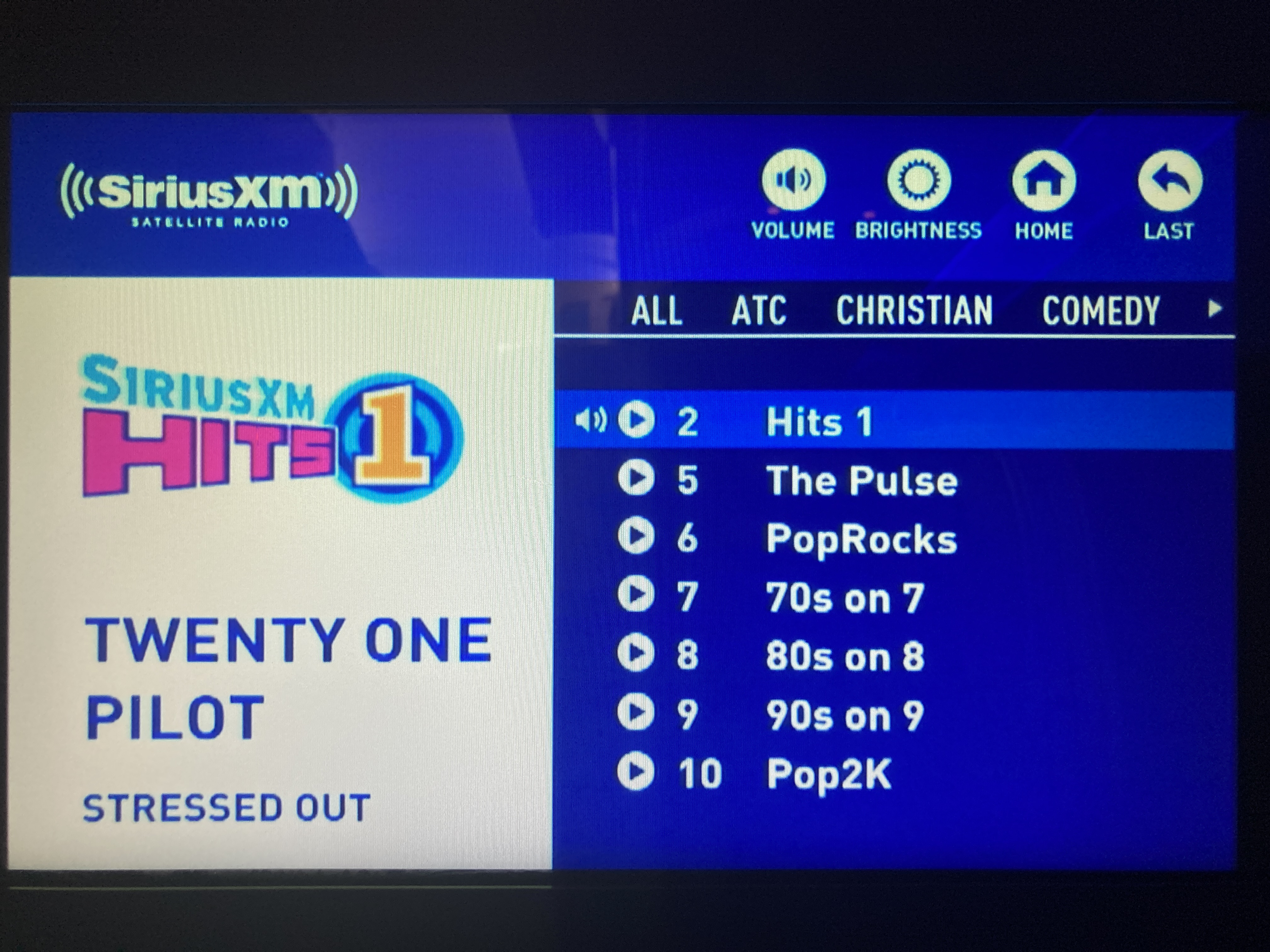 JetBlue Mint A321 entertainment screen SiriusXM JetBlue Mint A321 entertainment screen SiriusXM