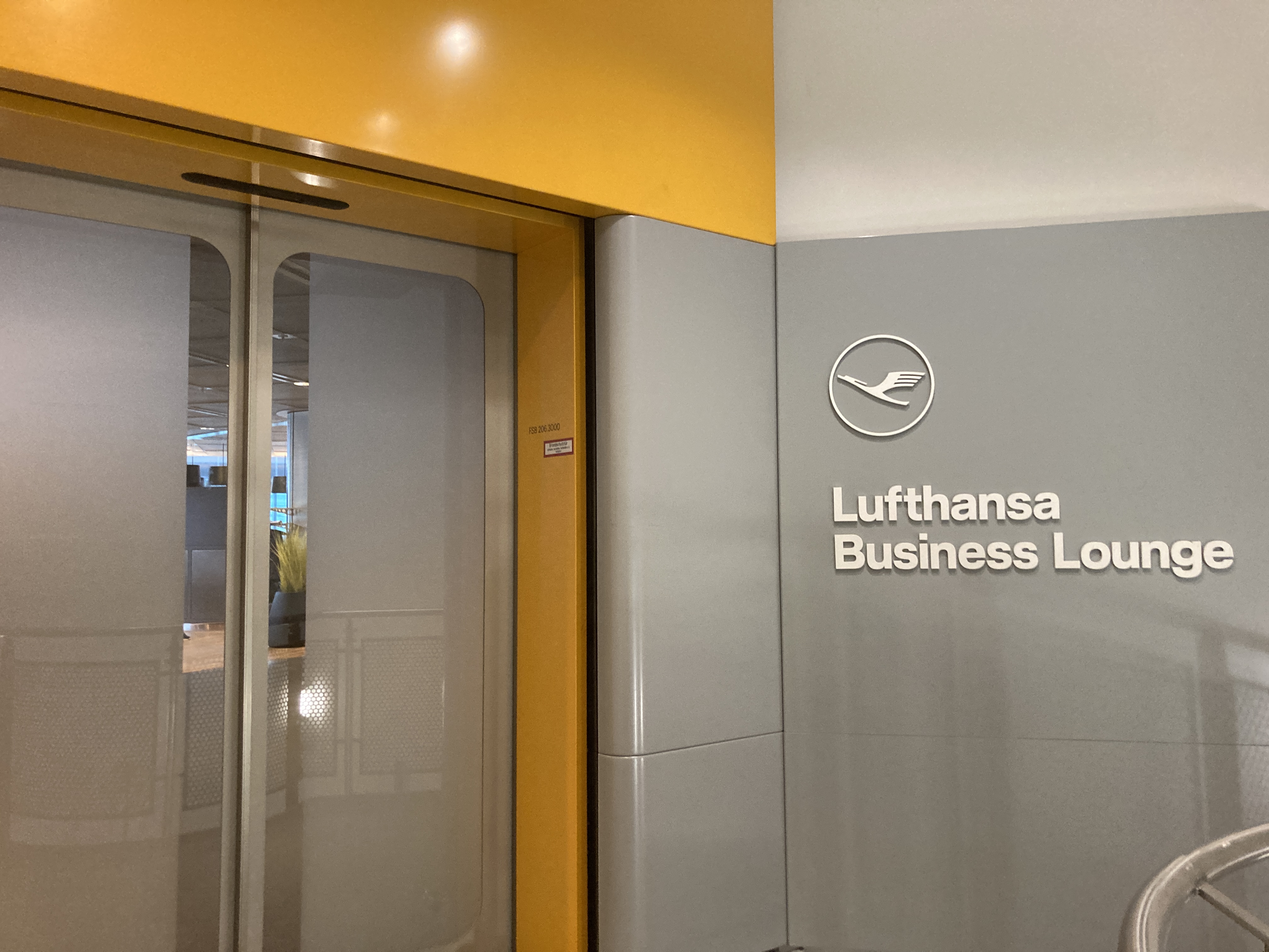 Lufhansa business lounge entrance at FRA Lufhansa business lounge entrance at FRA