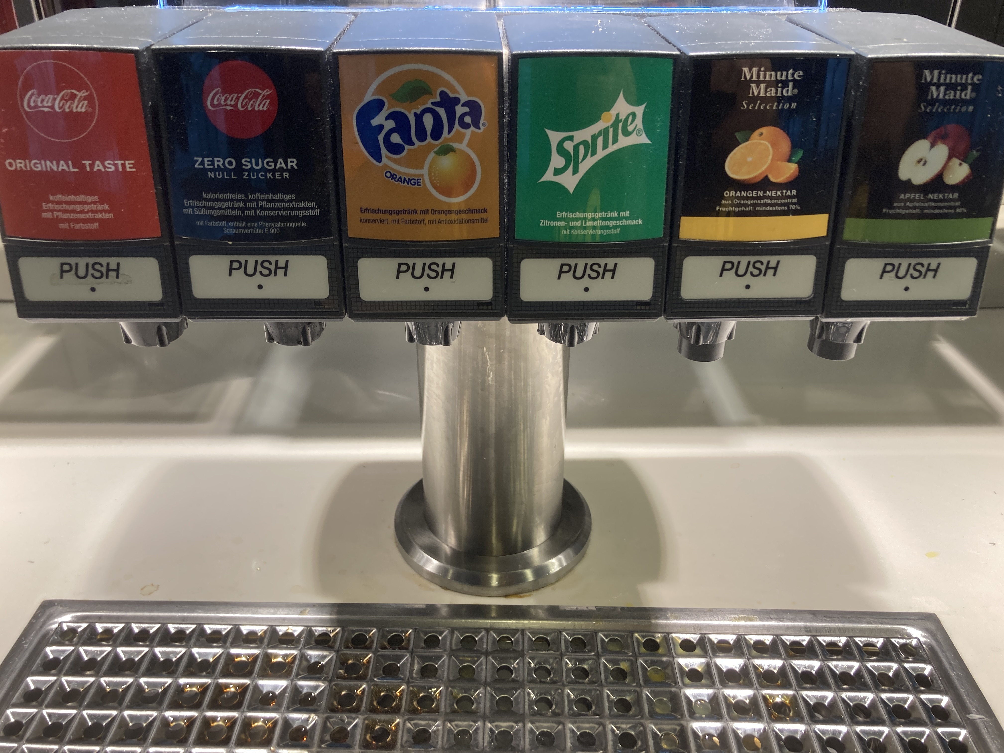 Lufhansa business lounge soda machine Lufhansa business lounge soda machine