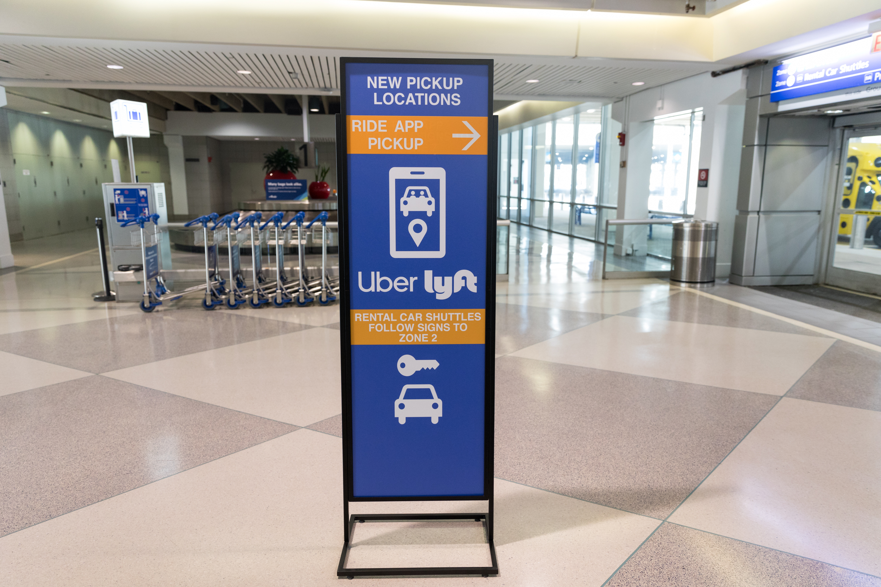 PHL rideshare signs