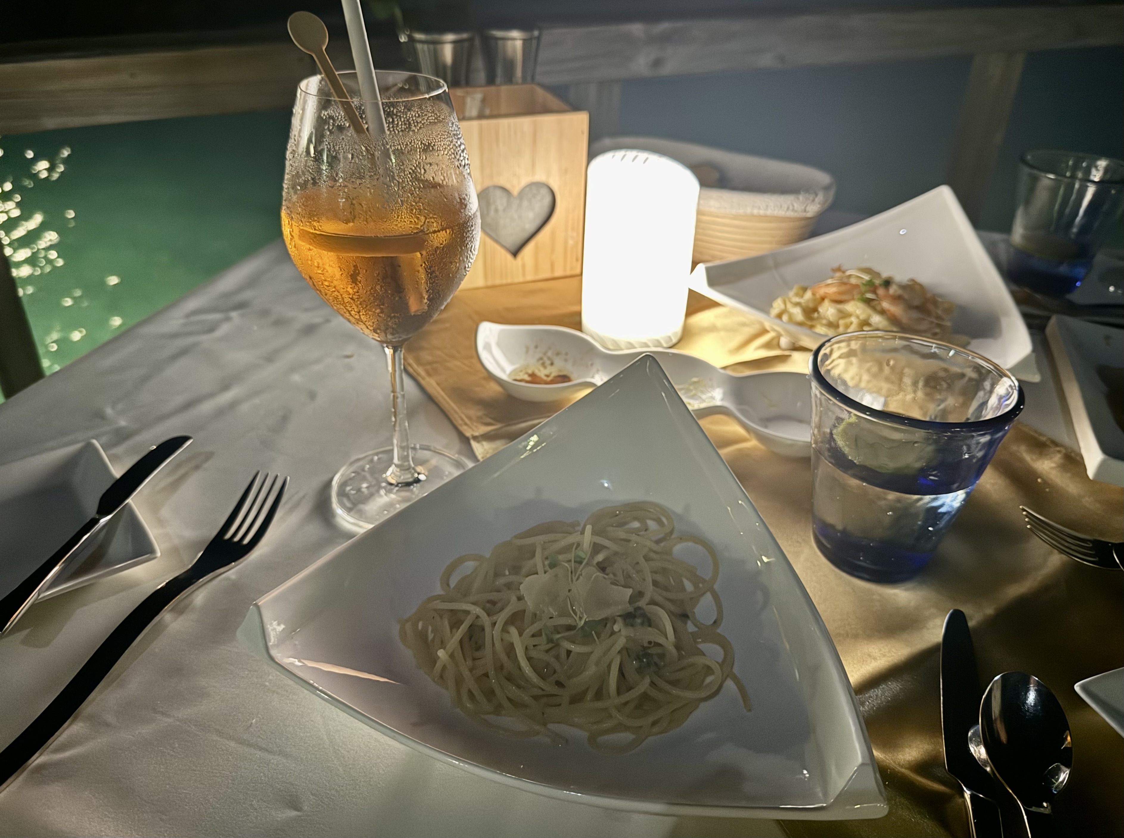 Pasta at Roma Iru Veli Maldives