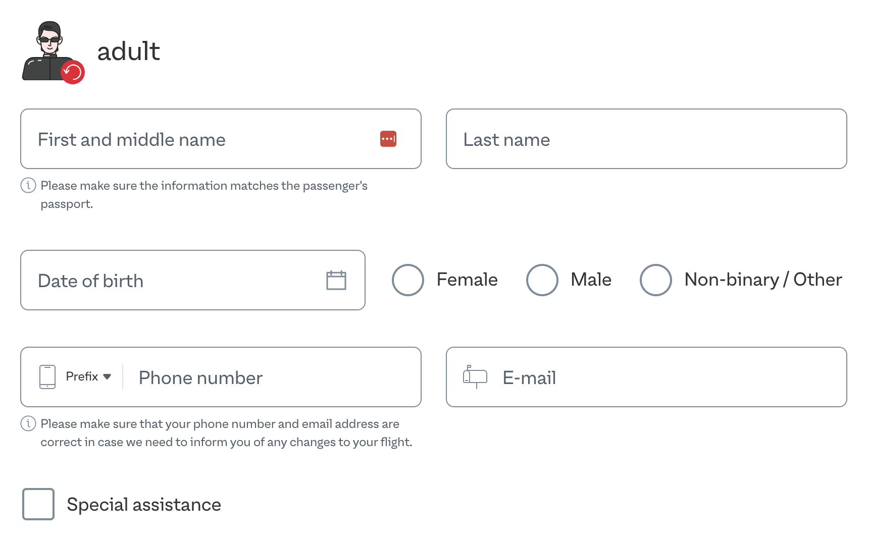 Play Iceland passenger information with nonbinary option Play Iceland passenger information with nonbinary option