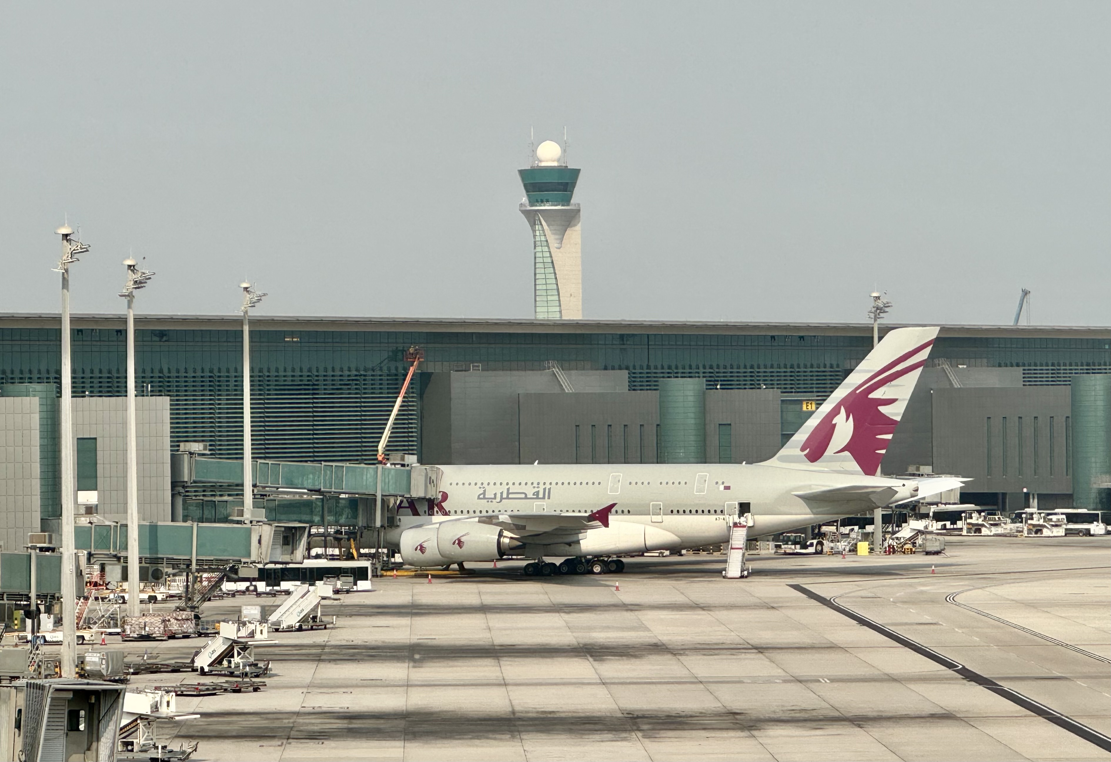 Qatar Airways A380 at Doha Airport DOH Qatar Airways A380 at Doha Airport DOH