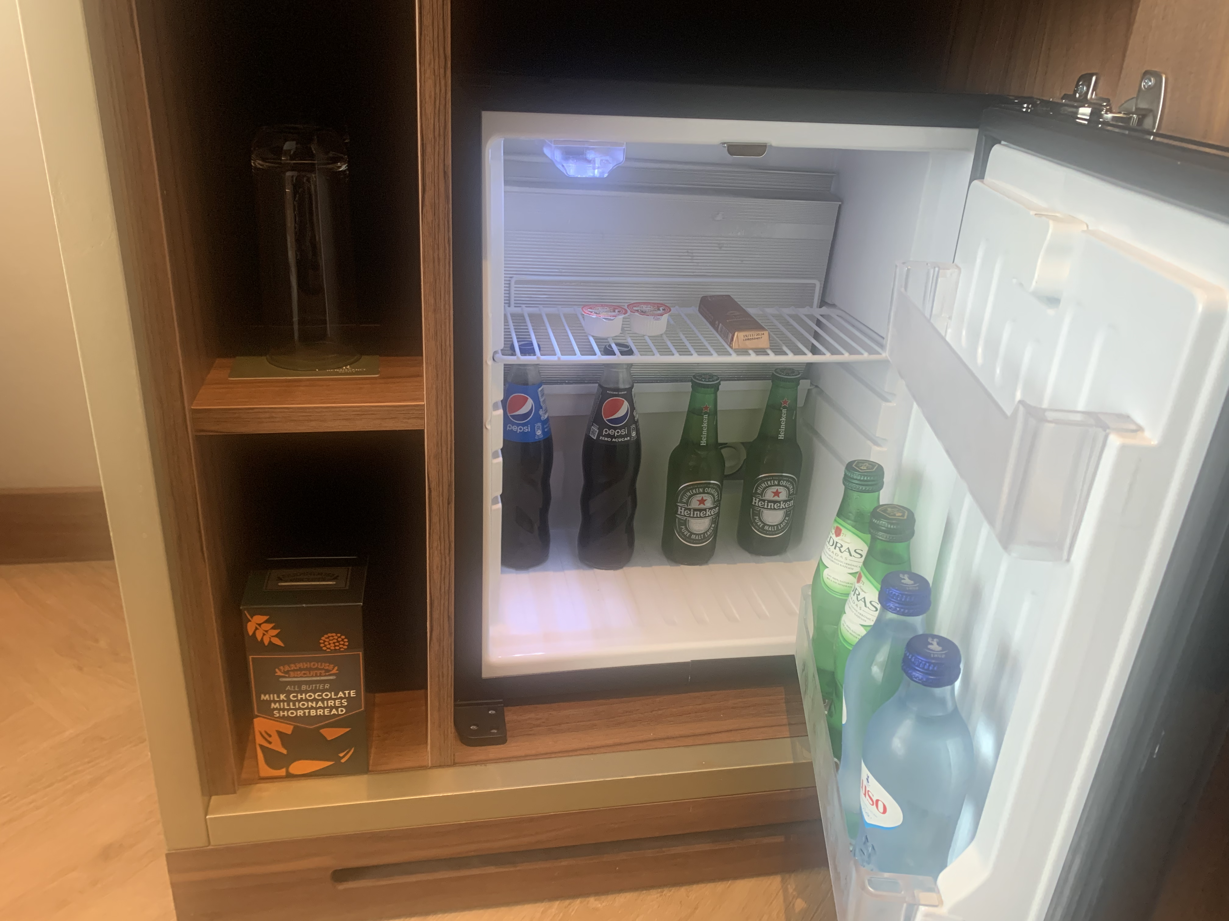 Renaissance Porto Lapa Hotel mini bar fridge