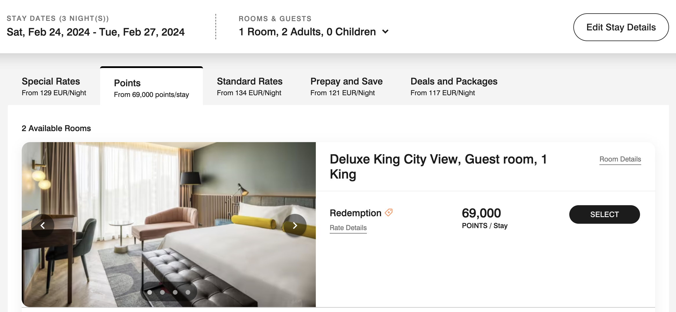 Renaissance Porto Lapa Hotel points pricing