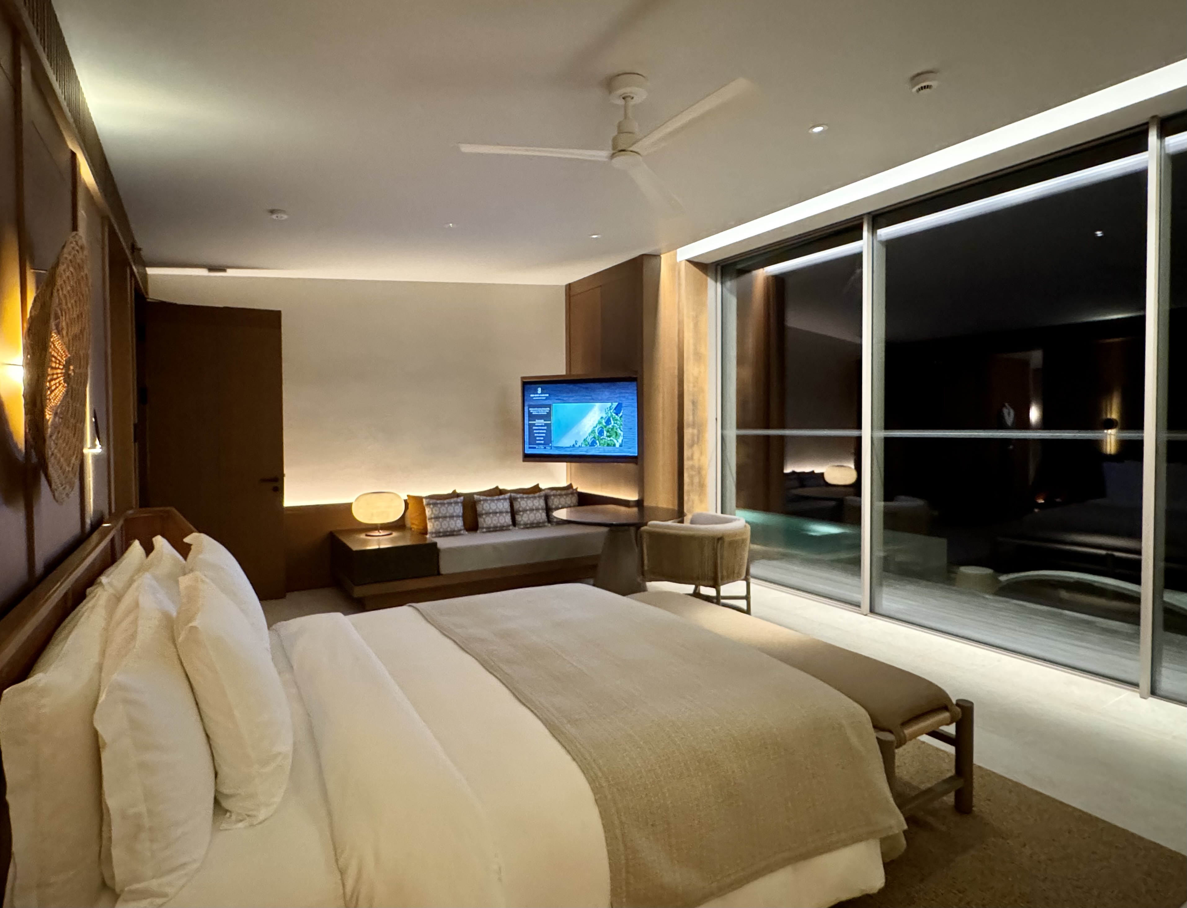 Ritz Carlton Fari Islands 2 bed overwater villa master bedroom