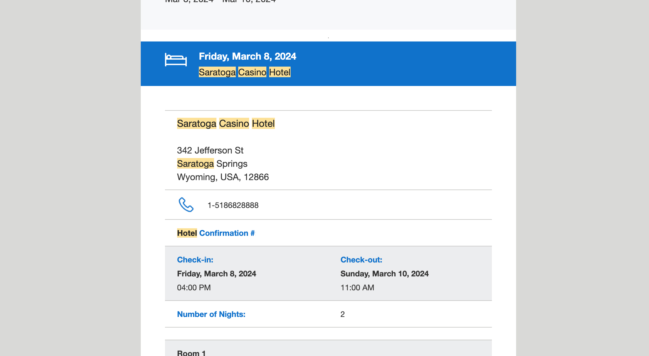 Saratoga Casino confirmation error copy